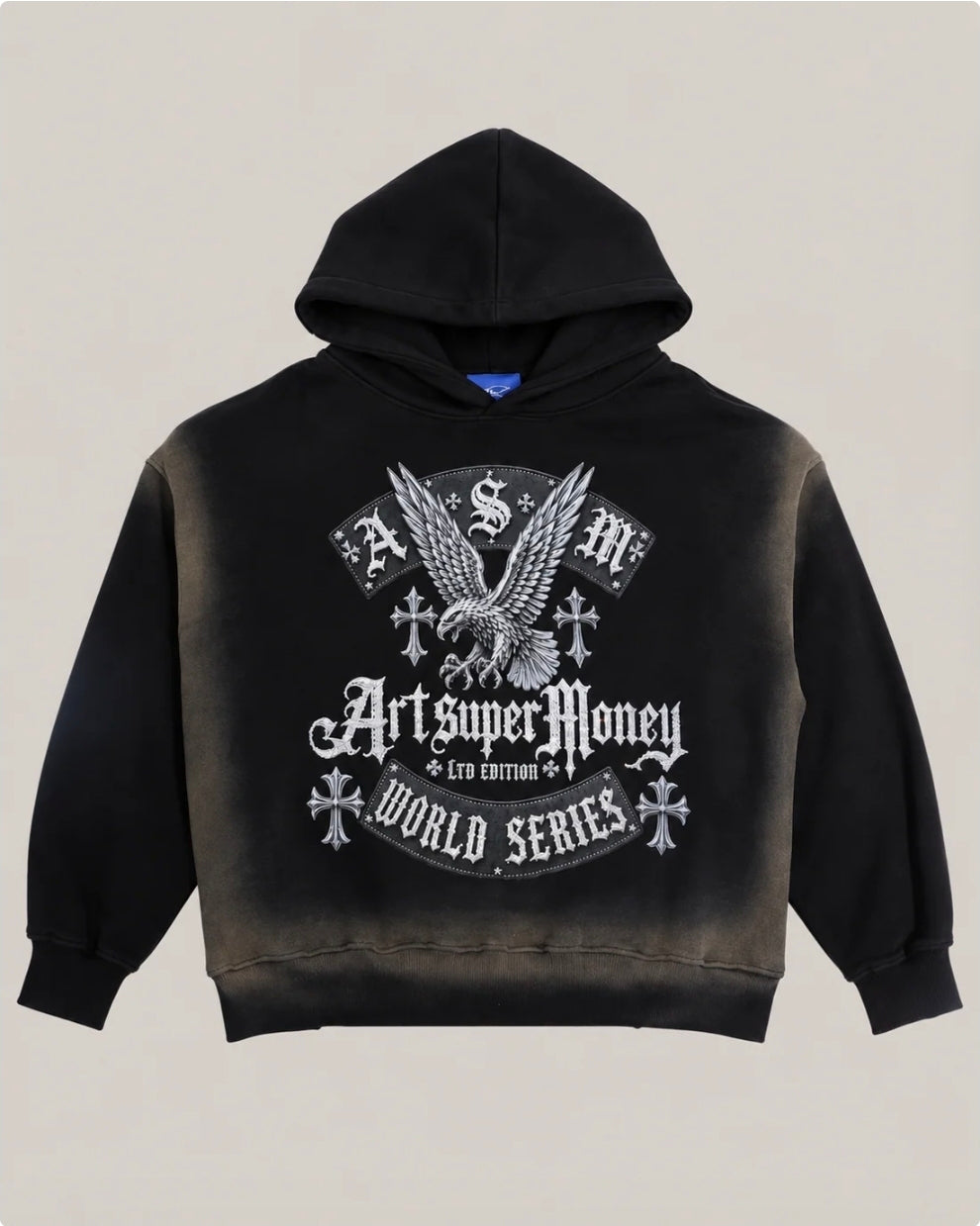 Felpa Uomo Art Super Money Chrome Bird Hoodie Black ART. CHROME BIRD HOODIE COL: BLACK