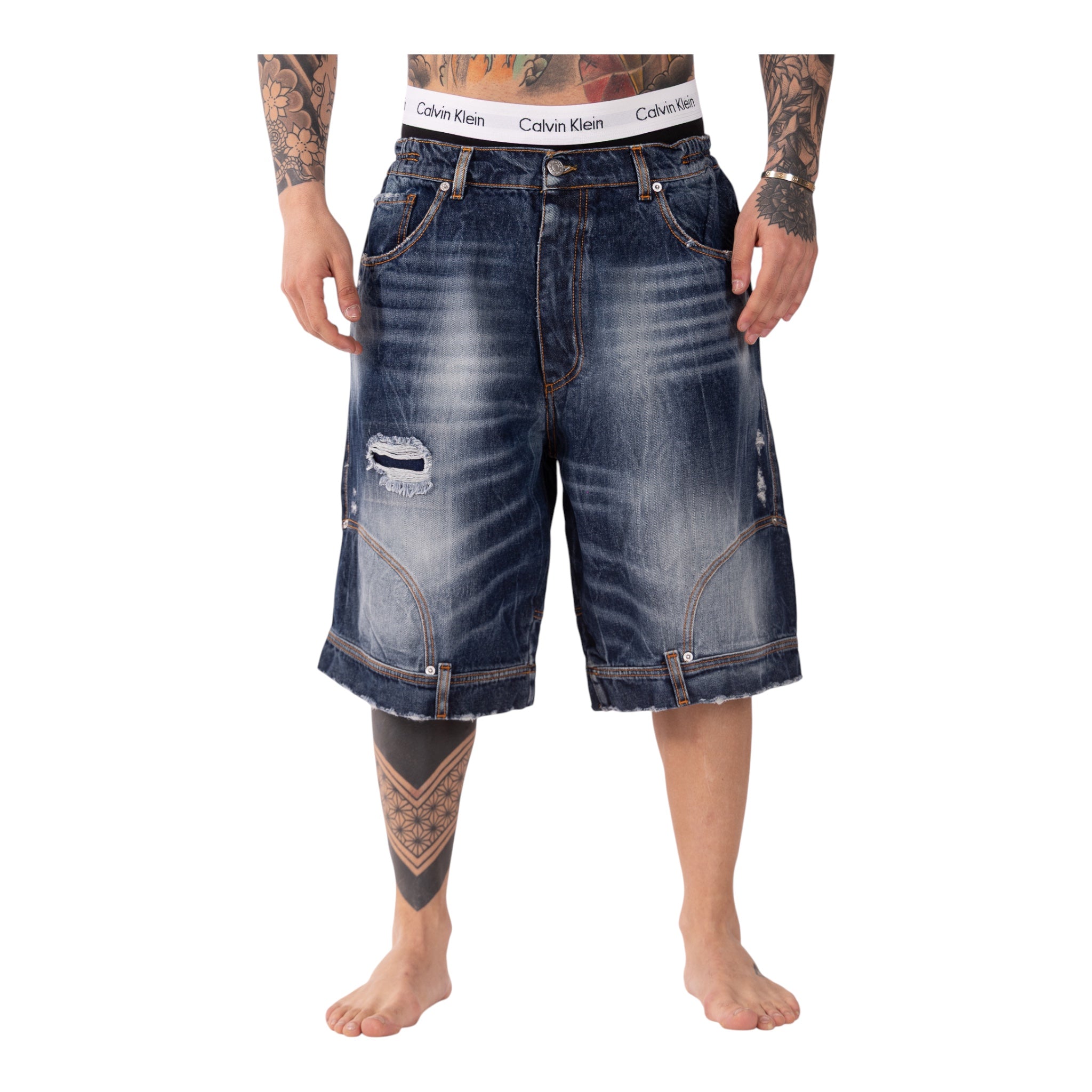 Short Denim Con Elastico Tony 01B Soldier