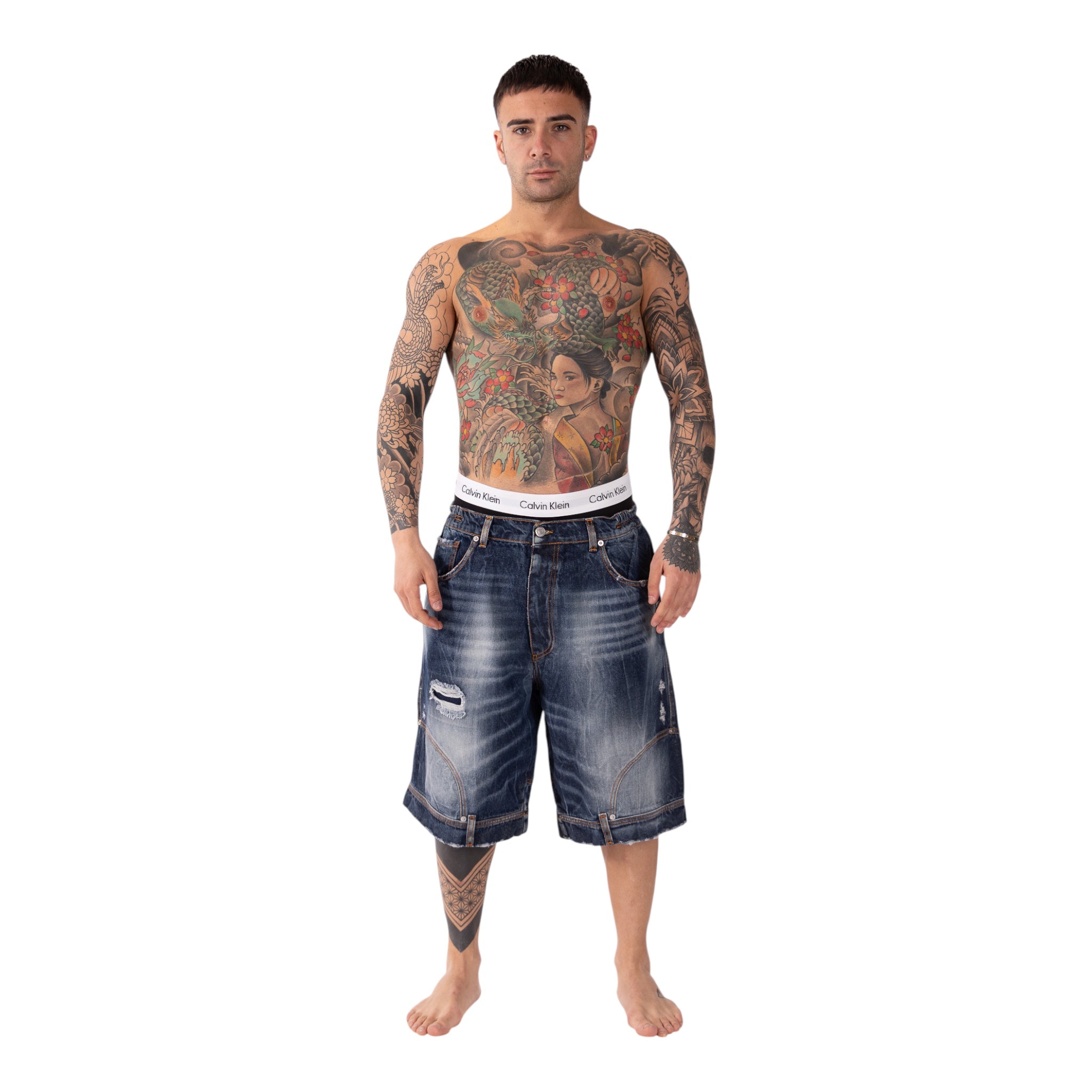 Short Denim Con Elastico Tony 01B Soldier