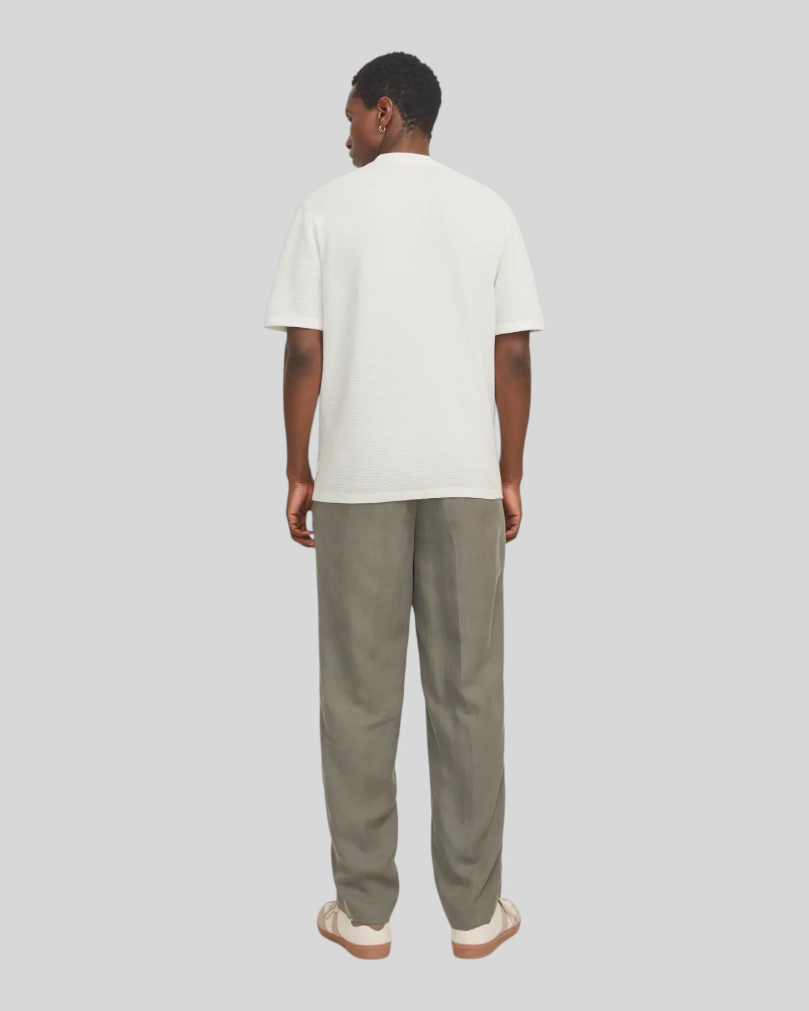 Polo In Maglia JJgeorge Knit Cloud Dancer 12268281 Jack & Jones