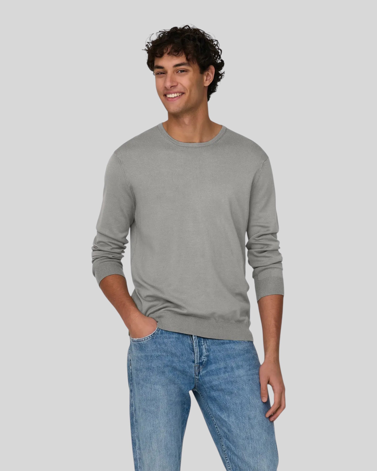 Maglione Girocollo Onswyler Life Reg Gray Flannel 22020088 Only & Sons