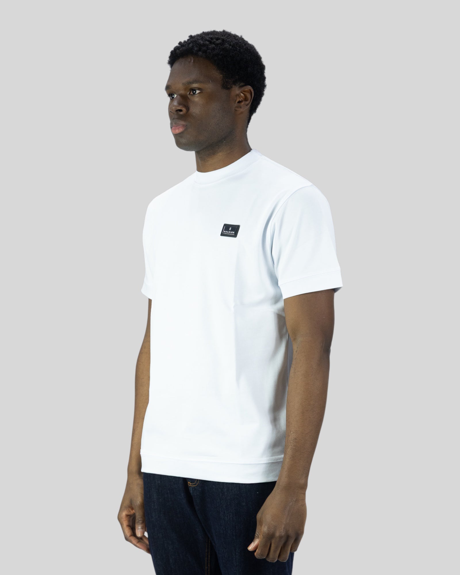 T-Shirt Patch Sol-33 Bianco Soldier