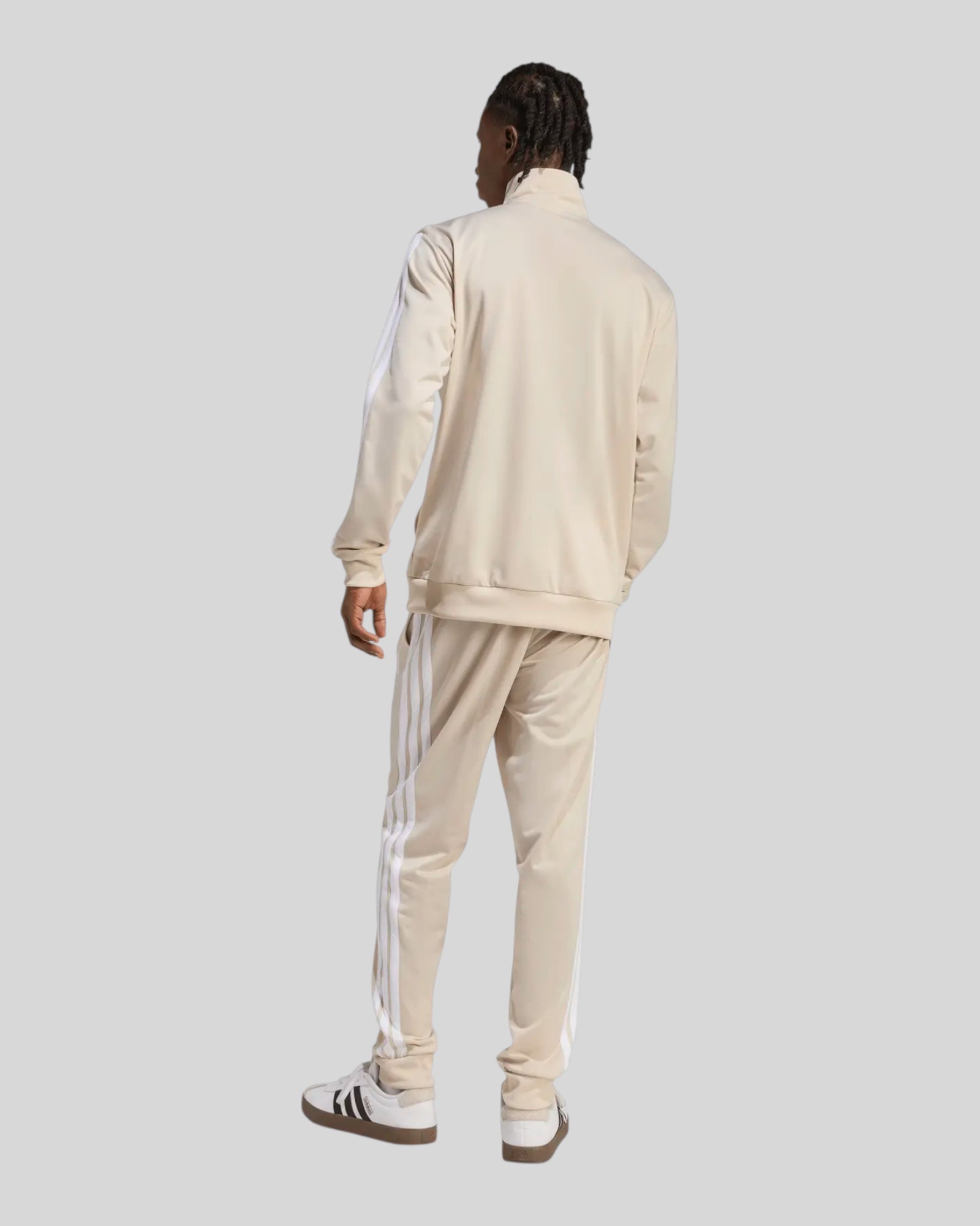 Tuta Basic 3 Stripes Tricot Track Suit Beige/Bianco KR5358 Adidas