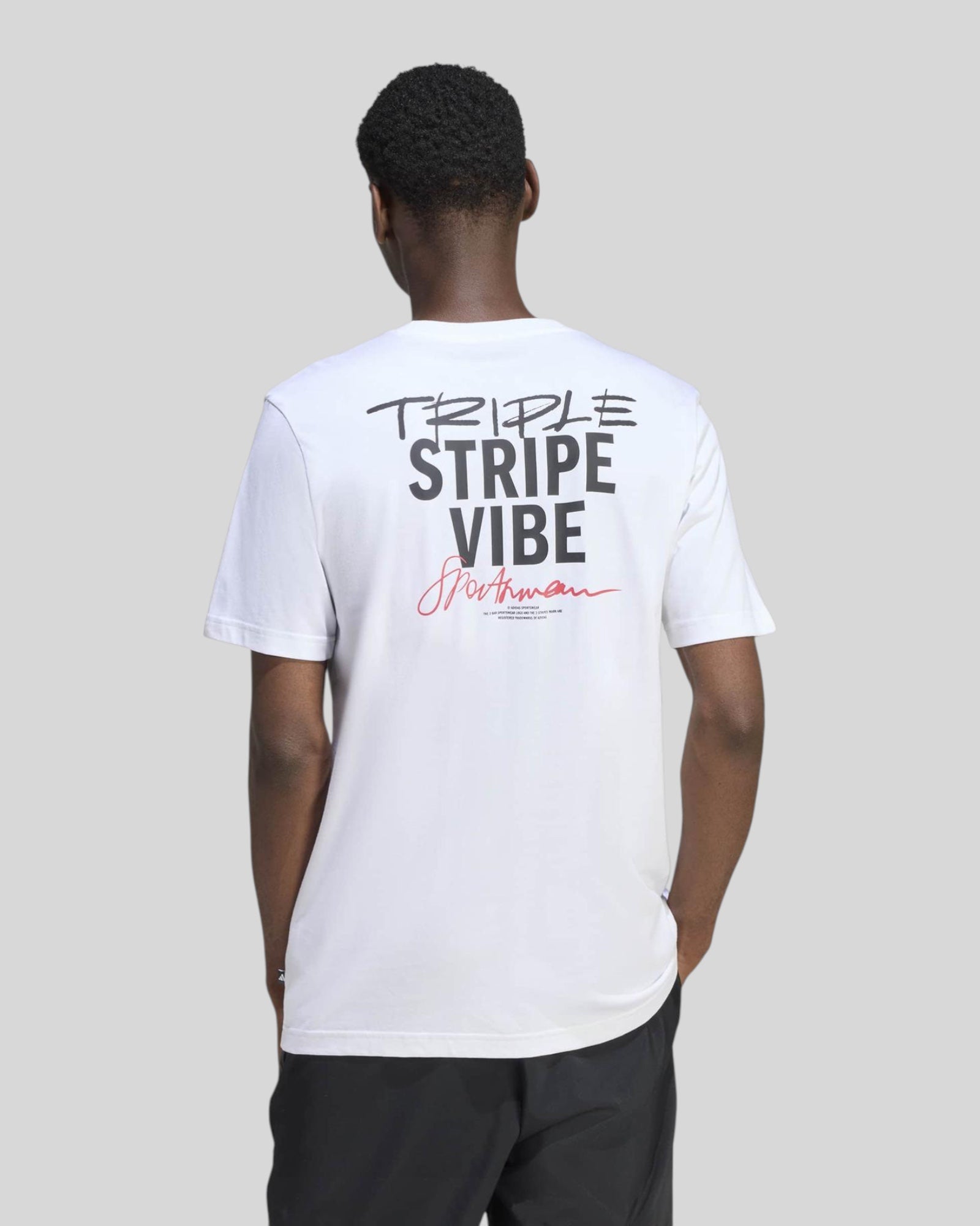T-Shirt Triple Stripe Vibe Tee Bianca JZ5028 Adidas