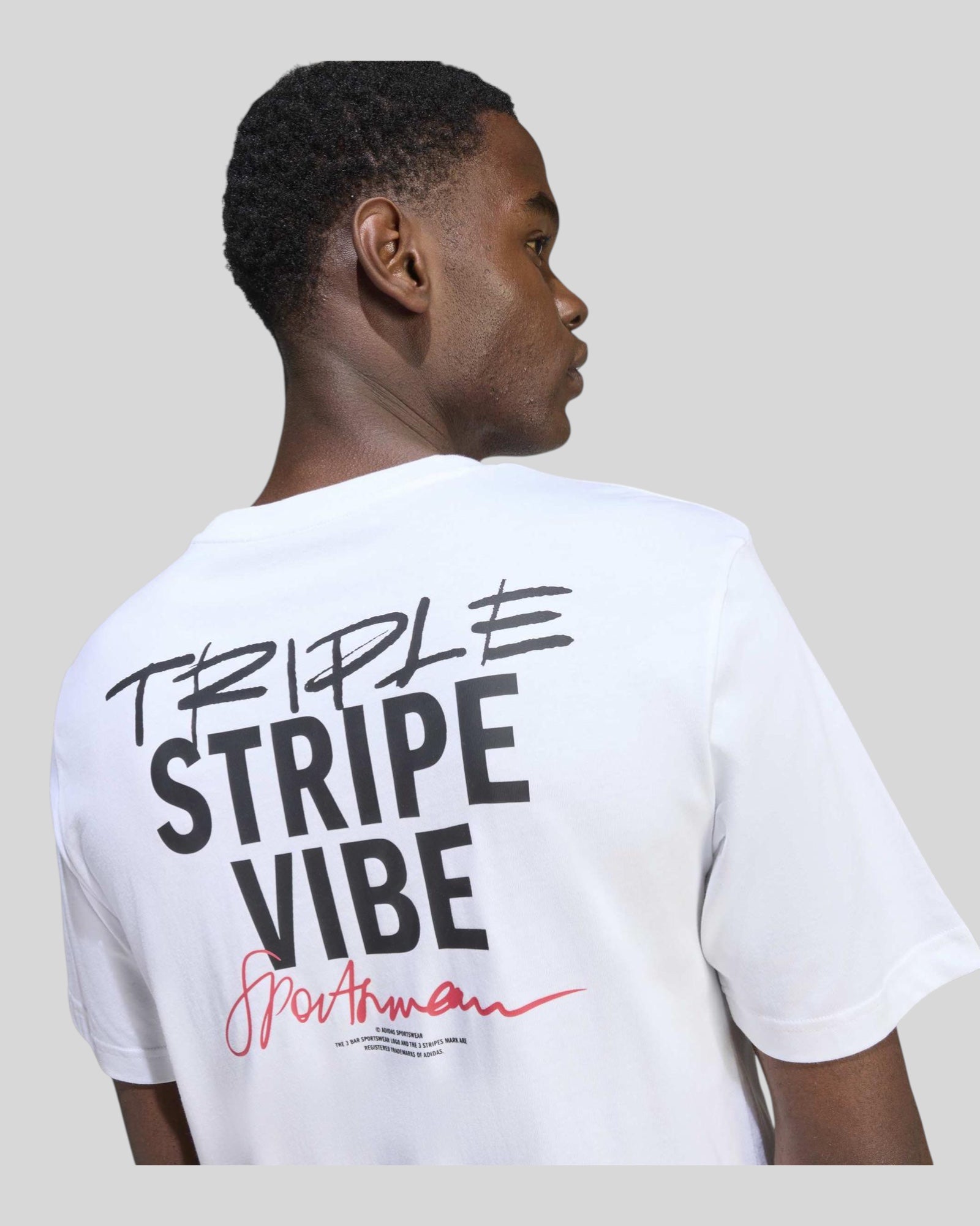 T-Shirt Triple Stripe Vibe Tee Bianca JZ5028 Adidas