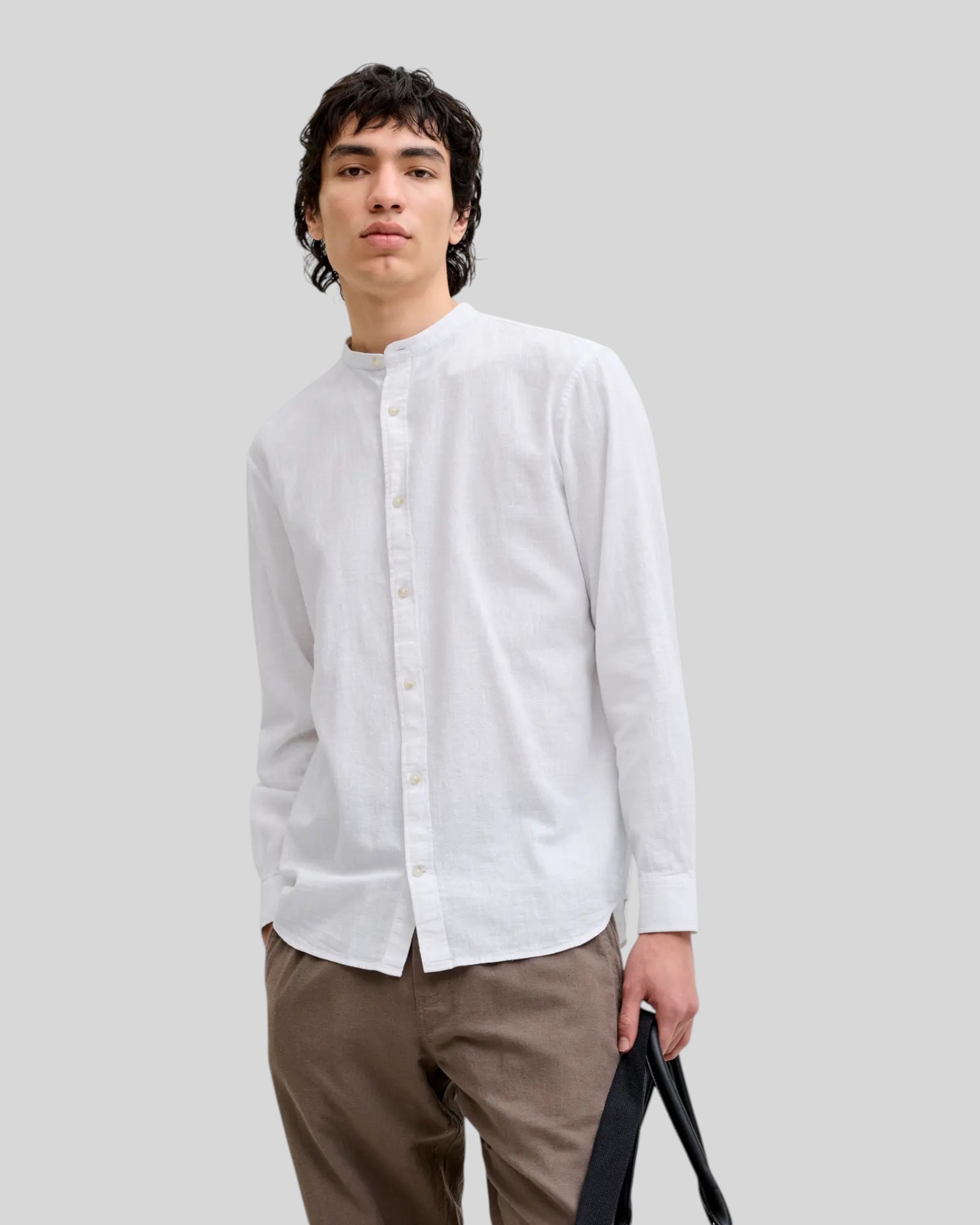 Camicia Maniche Lunghe JJesummer Linen Bianco 12289184 Jack & Jones