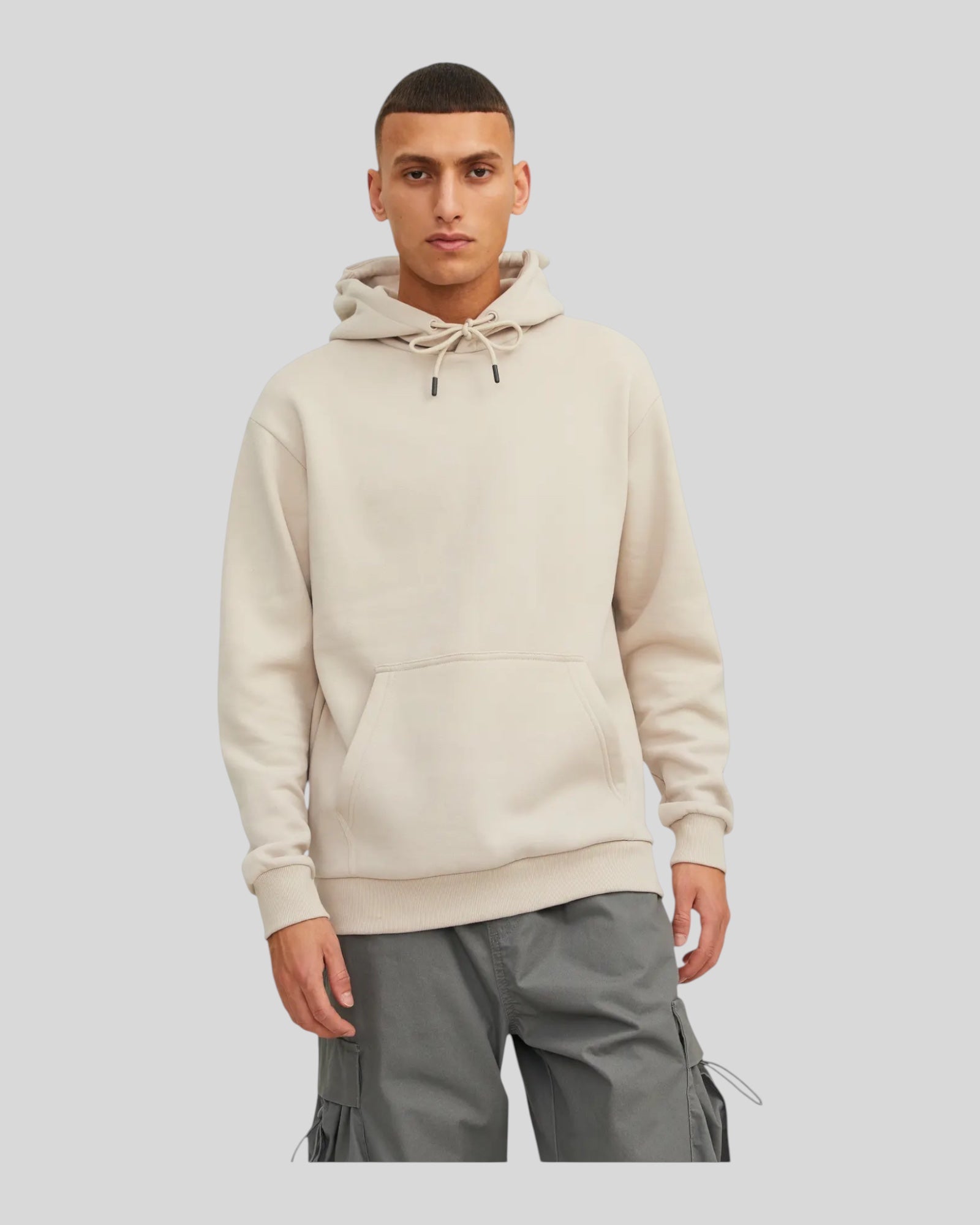 Felpa Con Cappuccio Basic Jjbradley Sweat Hoodie Moonbeam 12249340 Jack & Jones