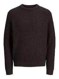 Maglione Nero JJJAxon Knit Crew Neck Jack & Jones 12306928