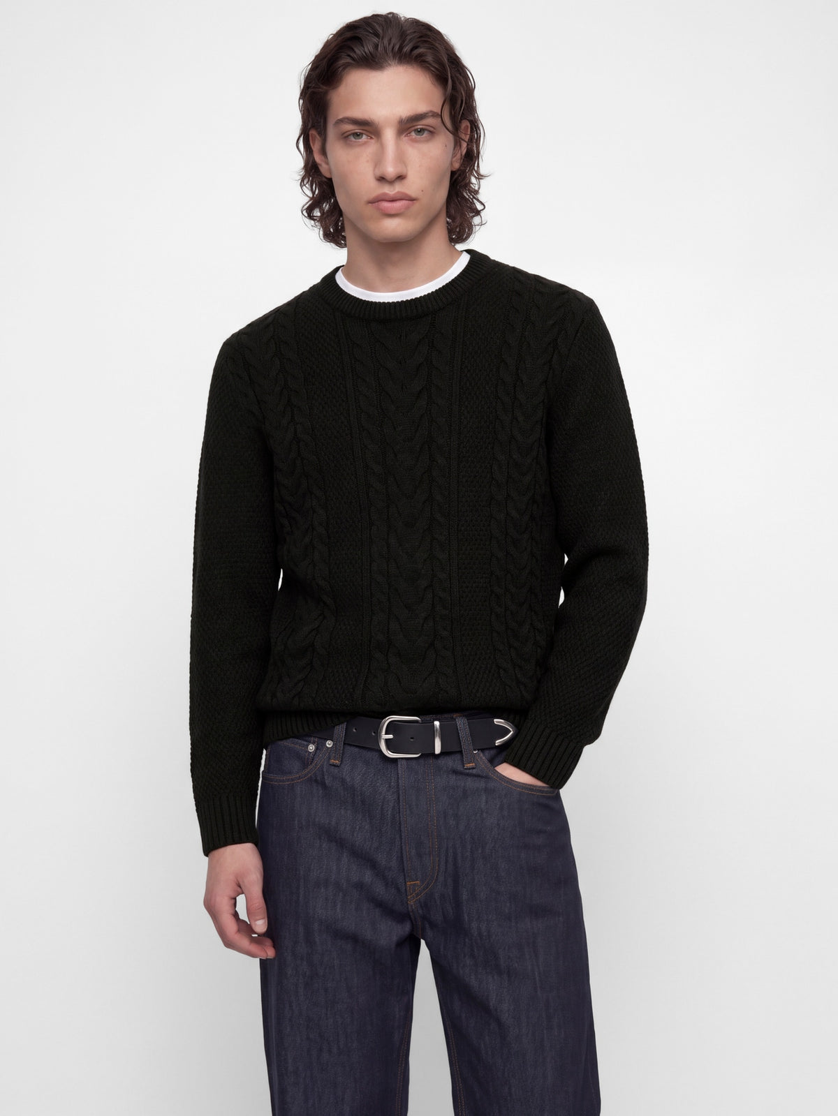 Maglione Jack & Jones Regular Fit Girocollo Dark Grey Melange 12298510