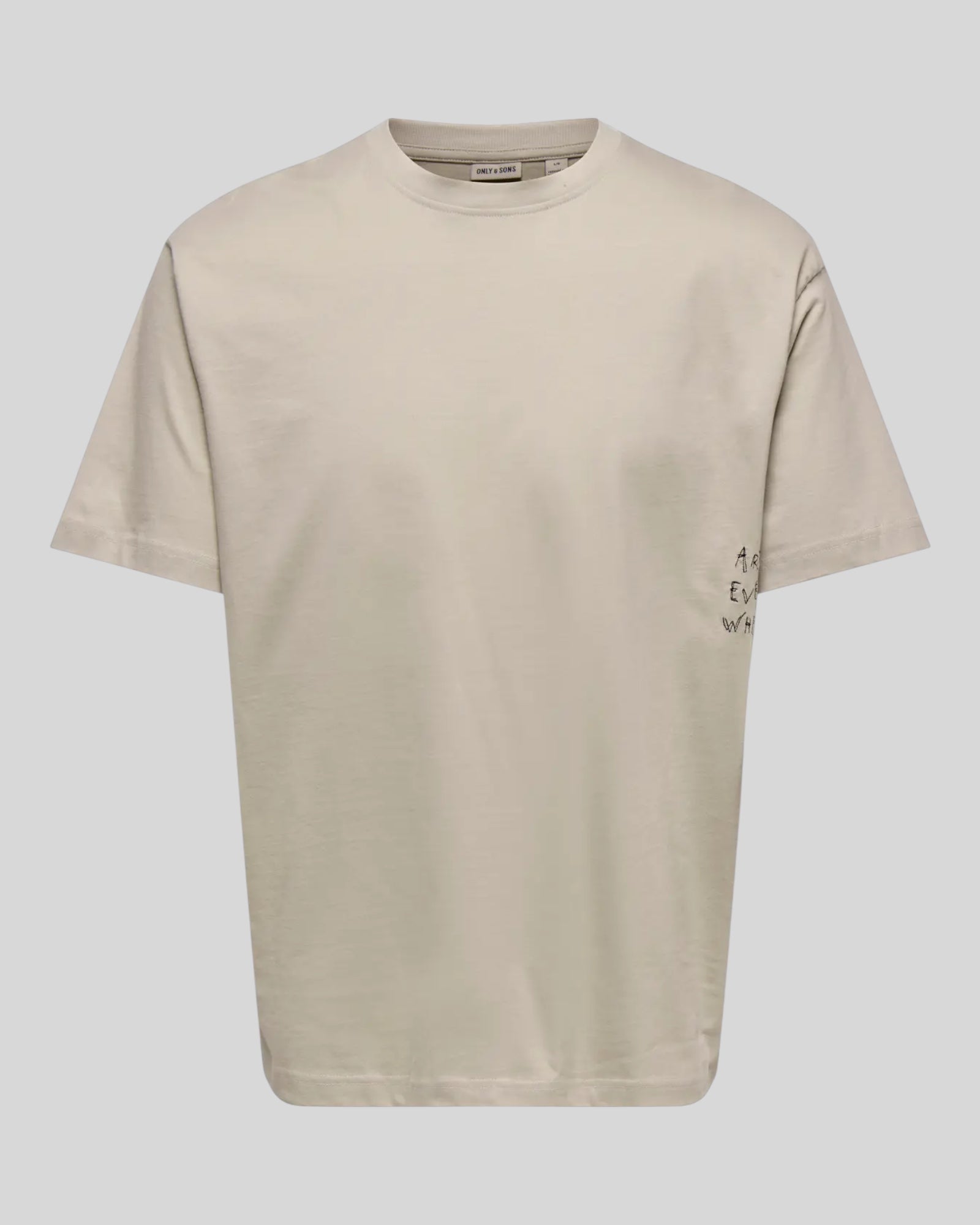 T-Shirt Onsaaron Life Relaxed Tee Silver Lining 22030568 Only & Sons