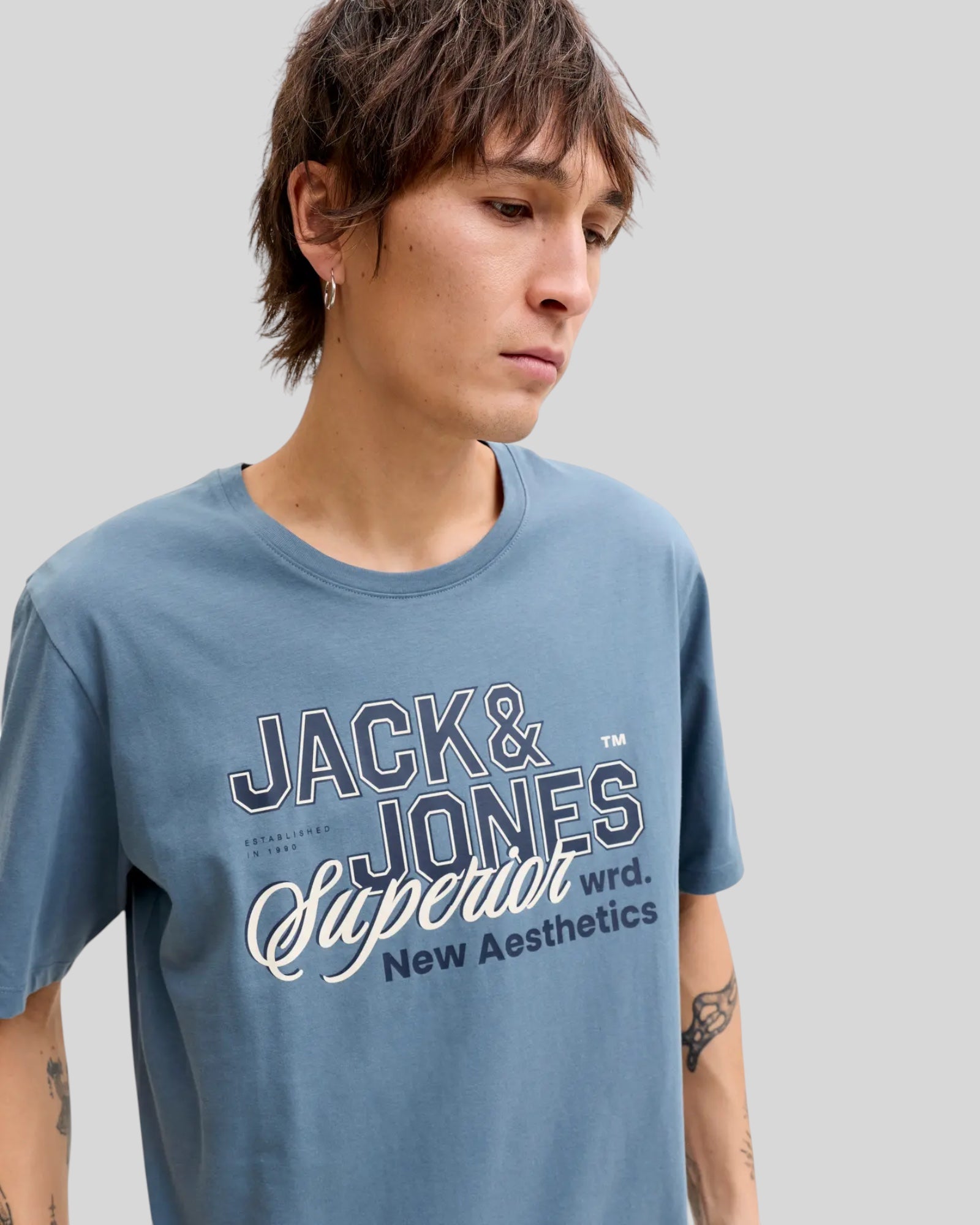 T-Shirt Jjelogo Tee ss 2 Cool Blue Mirage 12288016 Jack & Jones