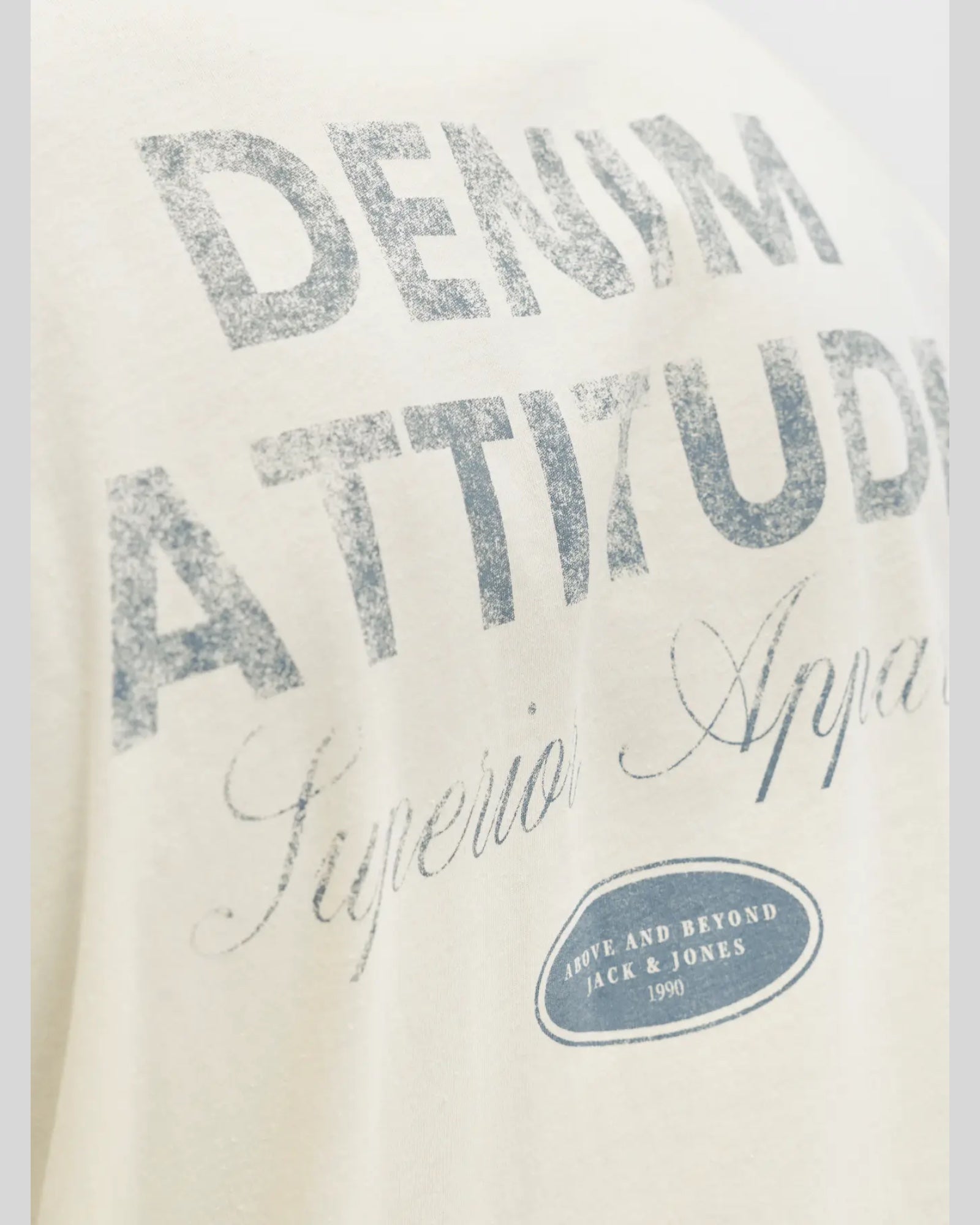 T-Shirt Jjedover Graphic Tee Crew Neck Antique White 12288005 Jack & Jones