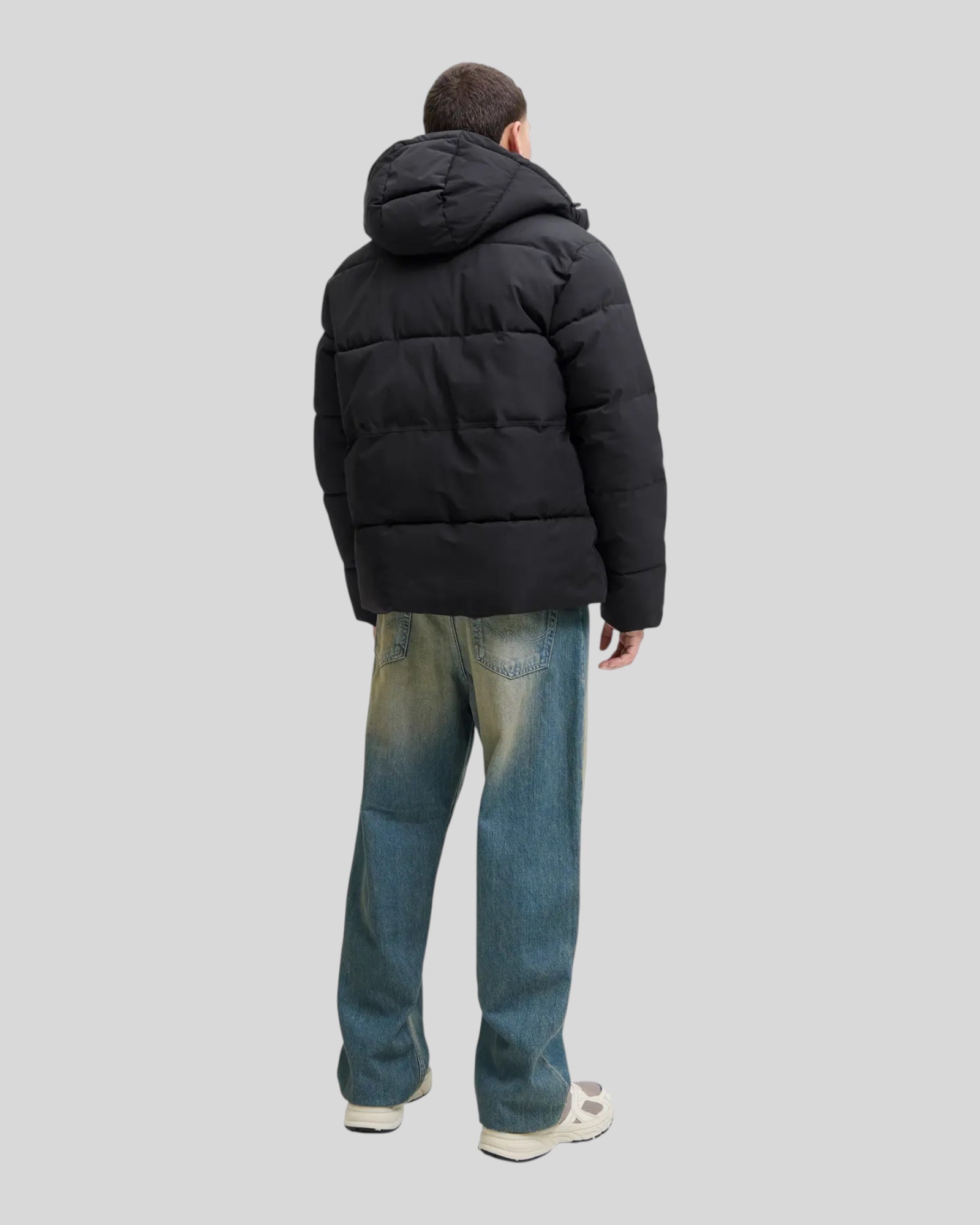 Giubbotto Con Cappuccio Jjeowen Puffer Jacket Nero 12278792 Jack & Jones