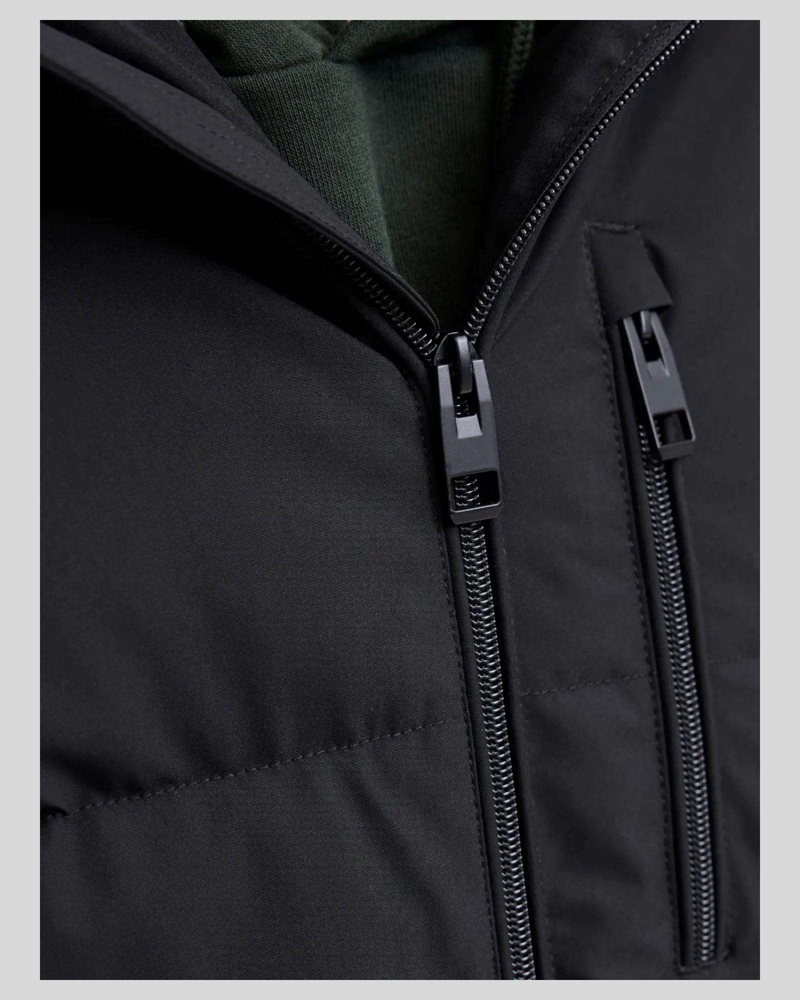 Giubbotto Con Cappuccio Jjeowen Puffer Jacket Nero 12278792 Jack & Jones