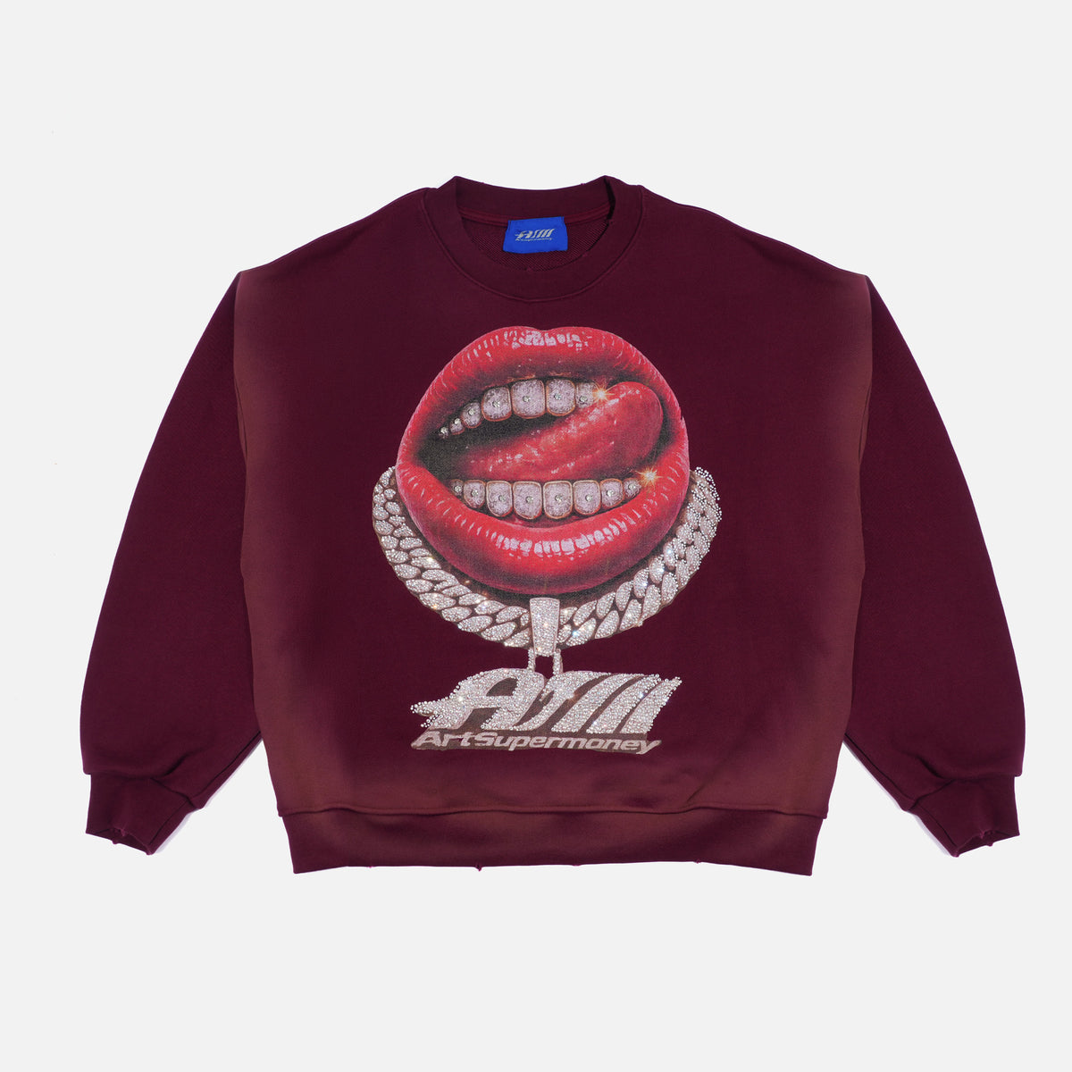 Felpa Girocollo Uomo Art Super Money Simply Hoodie Grillz Blood ART. GRILLZ BLACK VERSION SIMPLY HOODIE COL: BLOOD