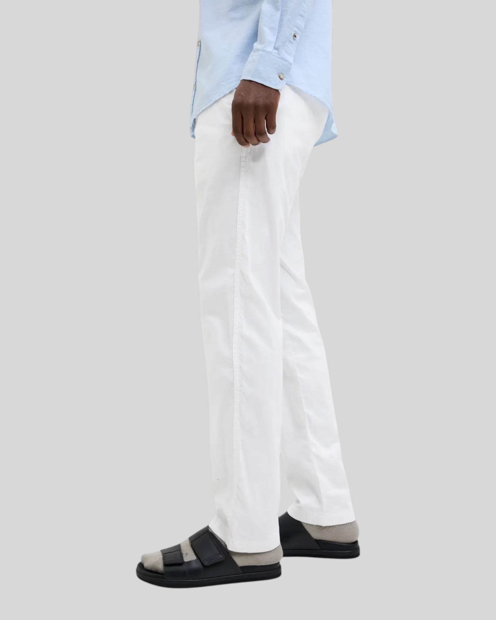 Pantaloni In Misto Lino Jpstkane Jogger Bianco 12274977 Jack & Jones