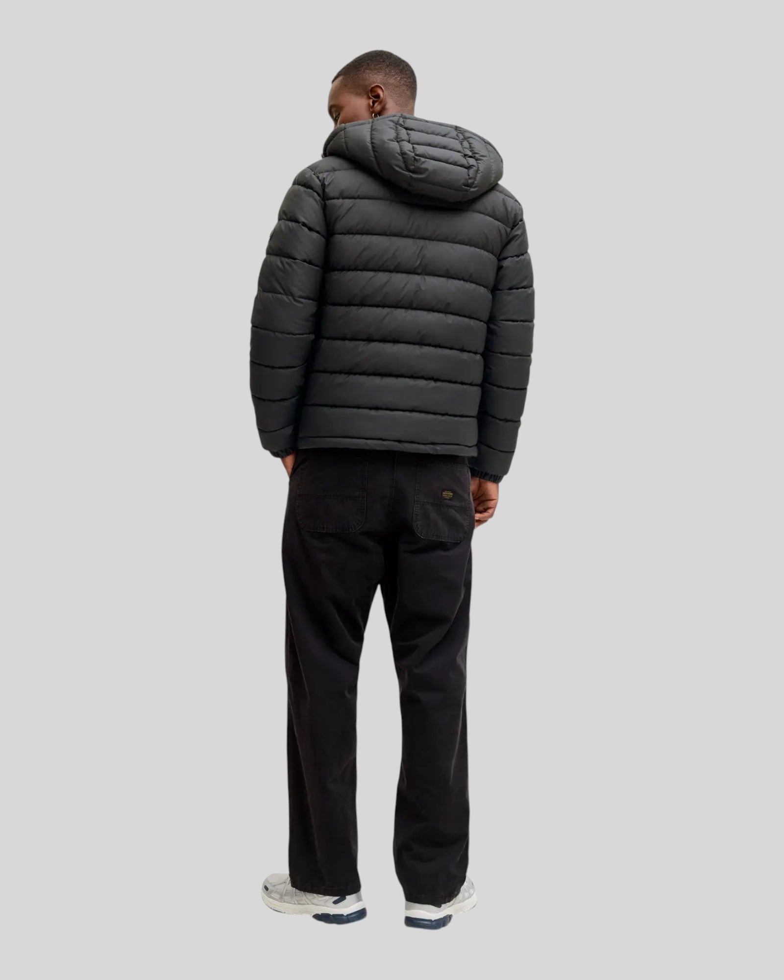 Giubbotto Con Cappuccio Jcopoint Pu Puffer Jacket Nero 12285924 Jack & Jones