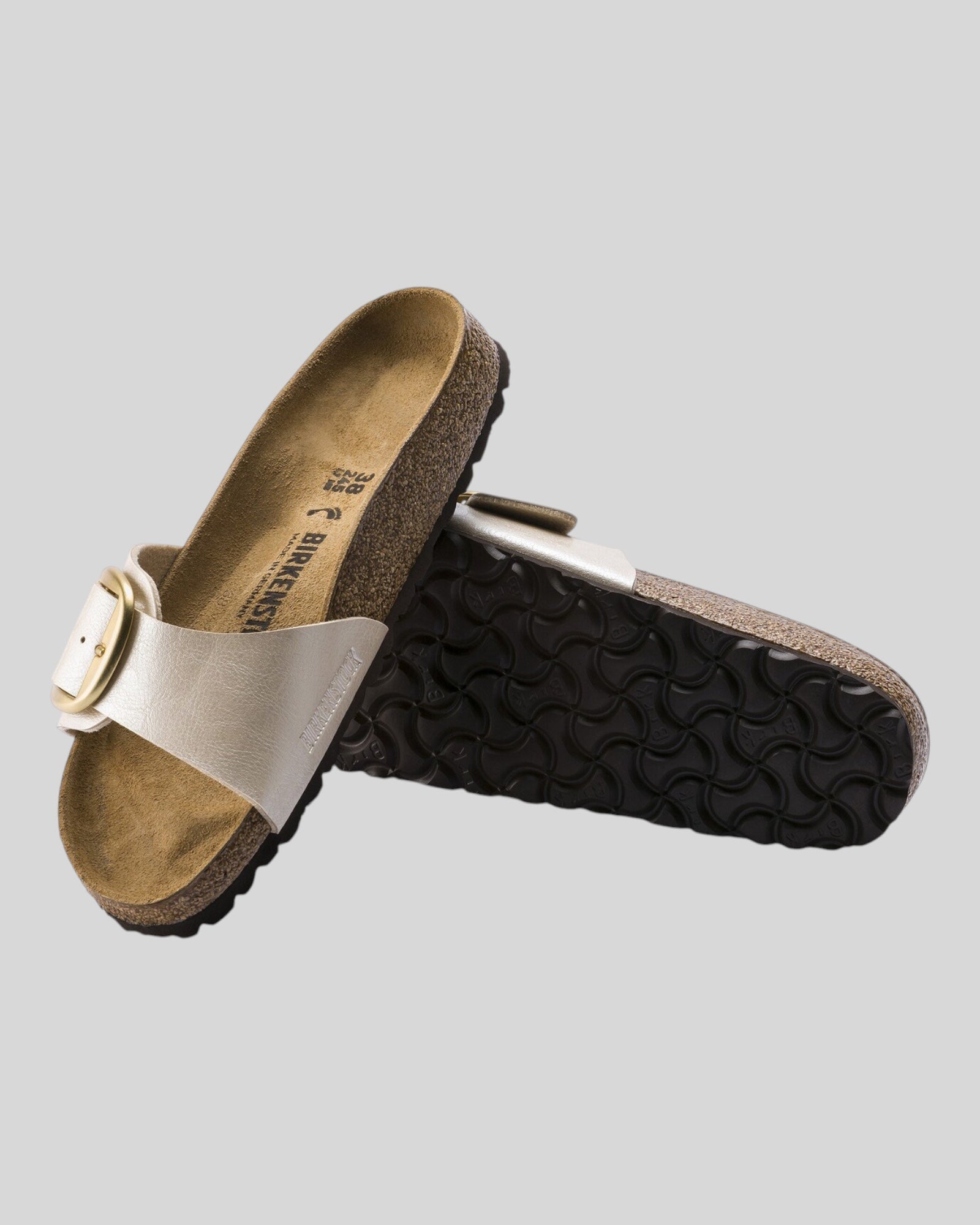 Sandalo Donna Madrid Big Buckle Graceful Pearl White 1015279 Birkenstock