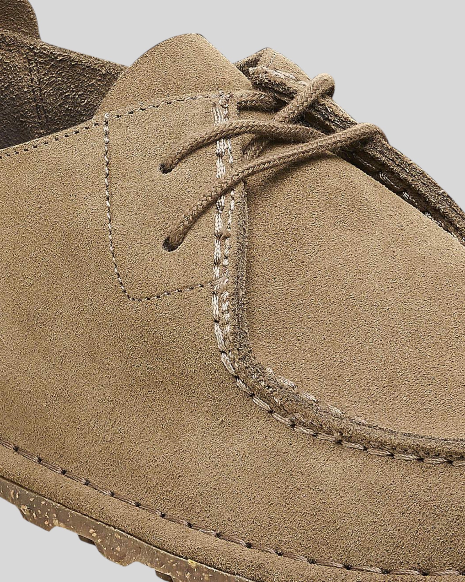 Scarpe In Pelle Scamosciata Grey Taupe Utti Lace 1028597 Birkenstock