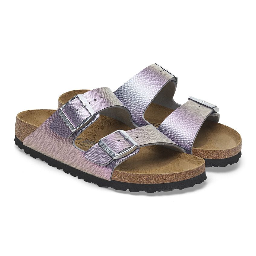 Arizona Women's Birko-Flor Saffiano Iridiscent Purple 1029510 Birkenstock