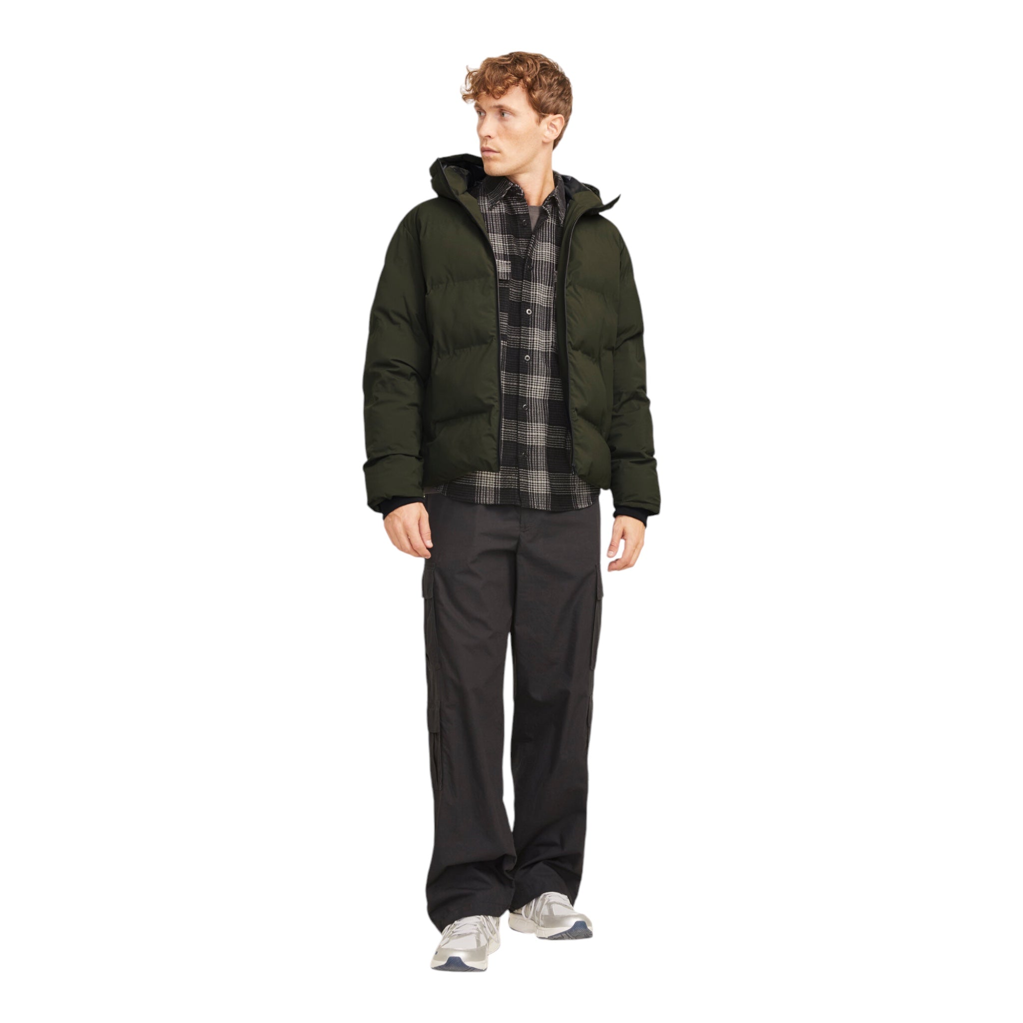 Giubbotto Con Cappuccio JJPayne Puffer Jacket Verde 12256887 Jack & Jones