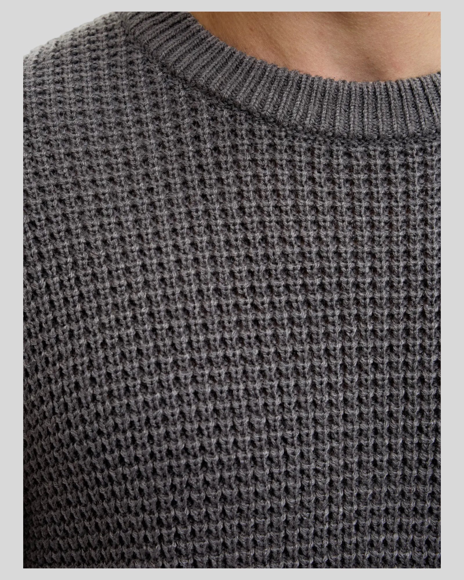 Maglione Girocollo Jjglobal Knit Asphalt 12287594 Jack & Jones