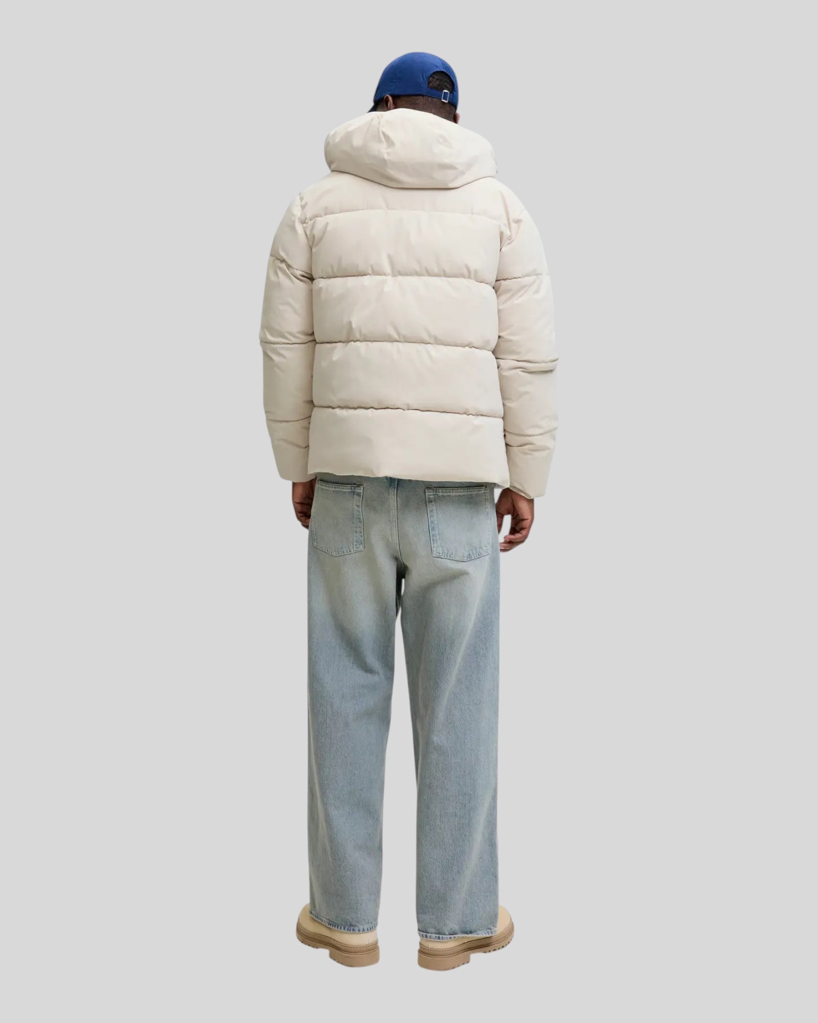 Giubbotto Con Cappuccio Global Puffer Jacket Moonbeam 12283517 Jack & Jones