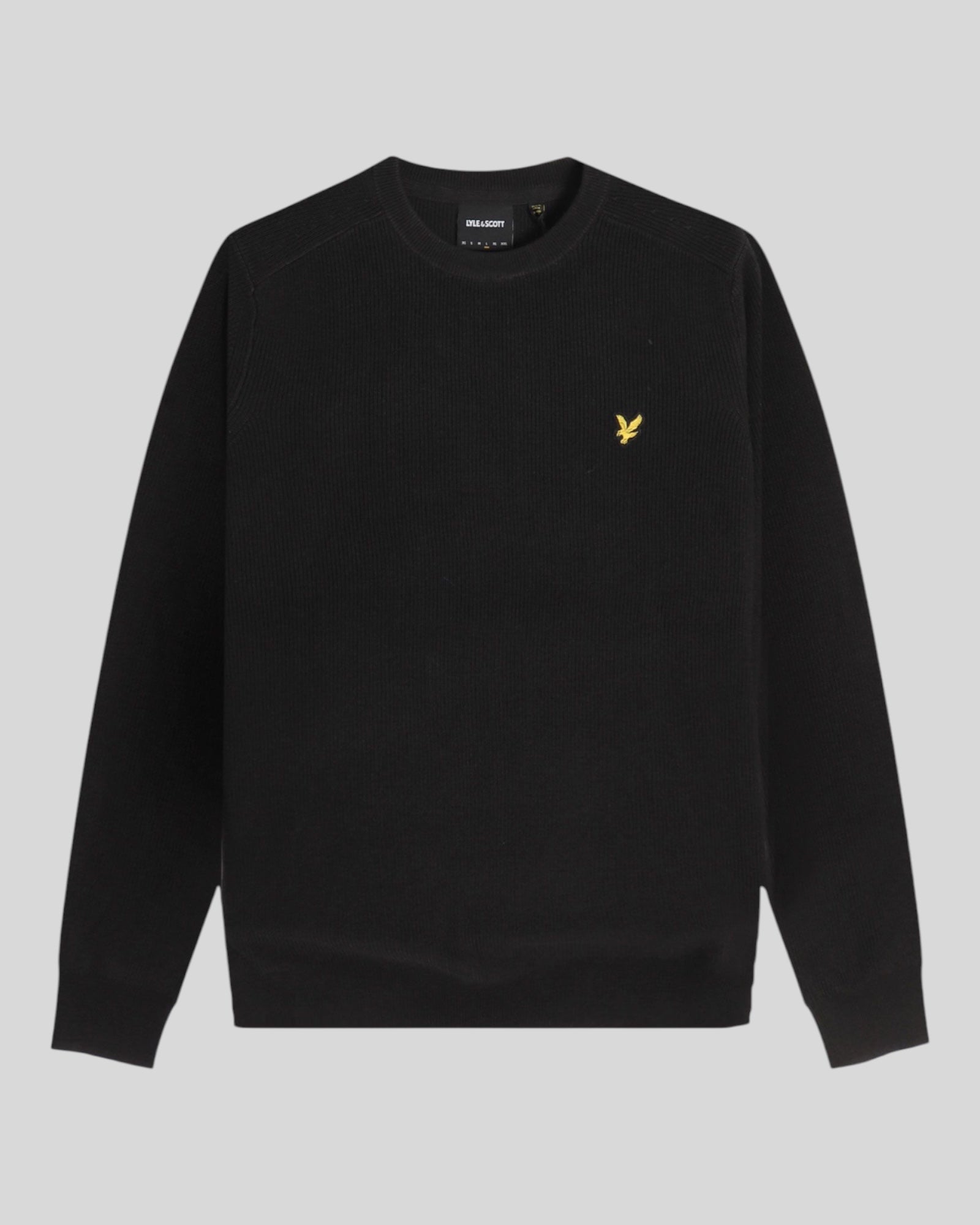 Maglione Girocollo Engineered Rib Crew Neck Nero KN2303V X002 Lyle & Scott