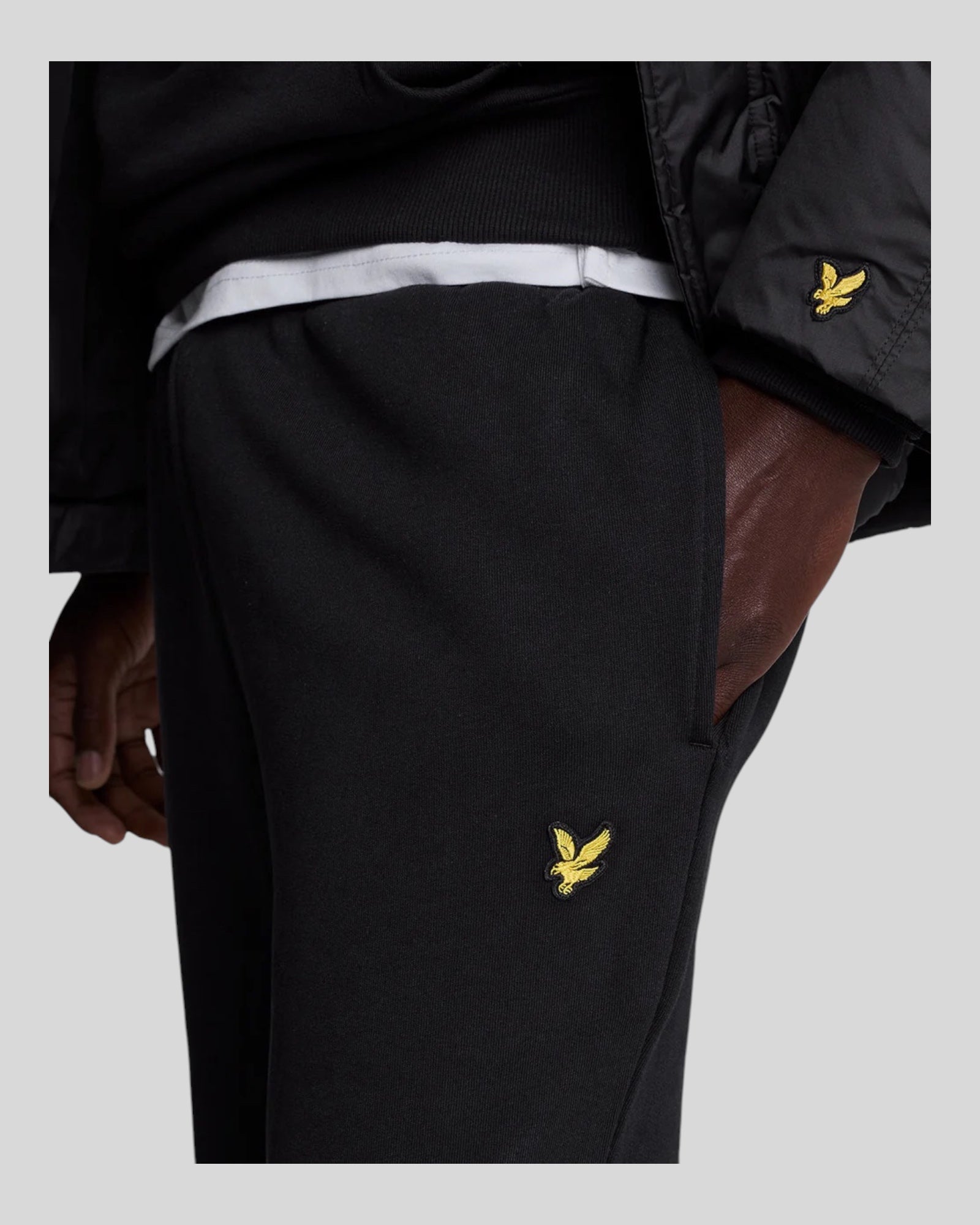 Pantalone Tuta Brushed Sweat Back Nero ML1134V Z865 Lyle & Scott