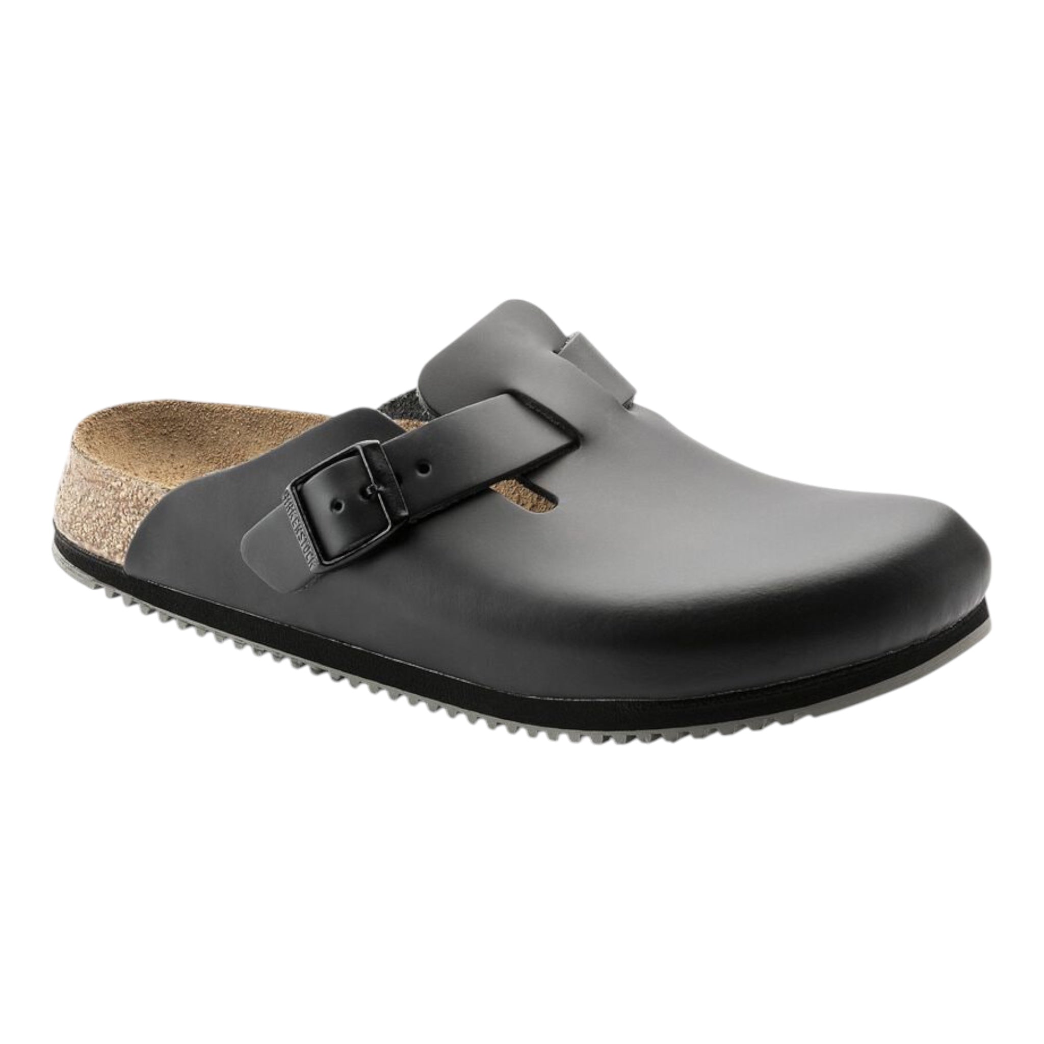 Sandali Boston Super Grip Pelle Naturale Nero 0060196 Birkenstock