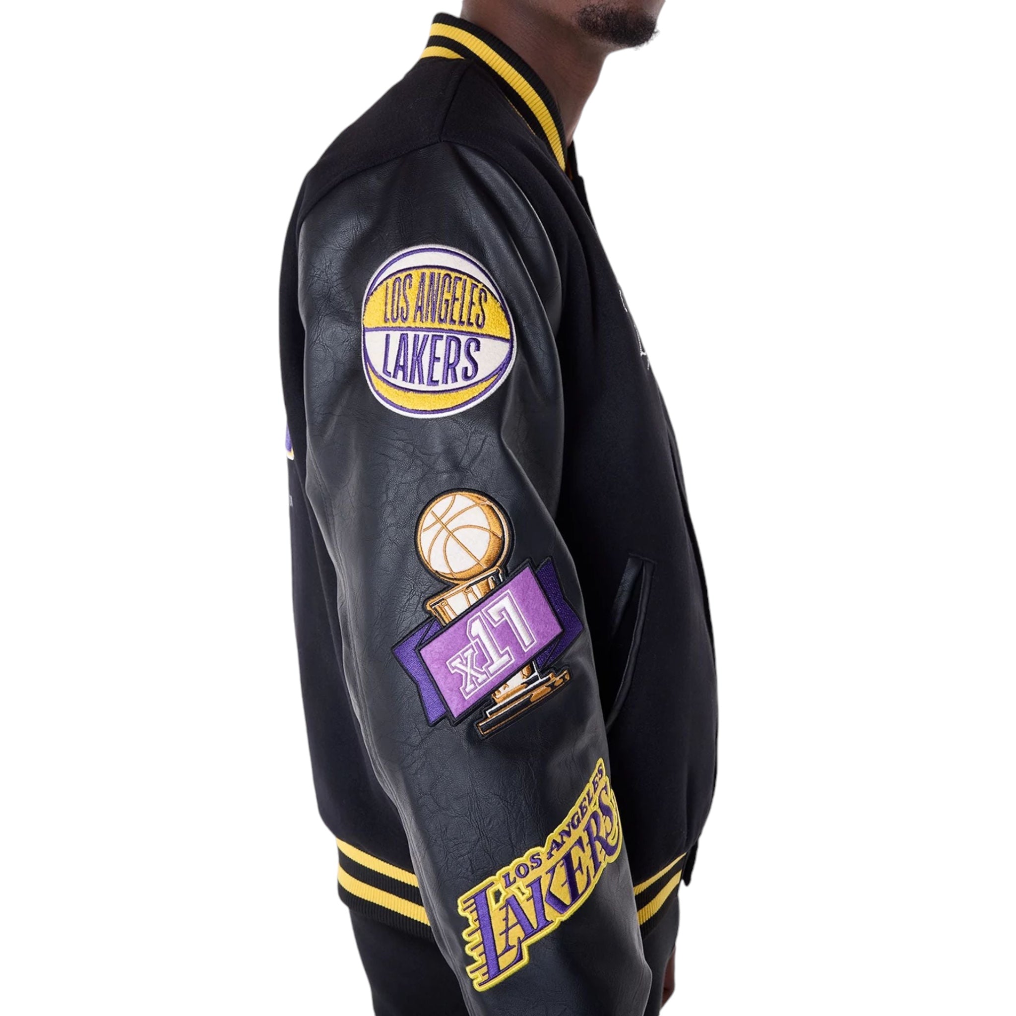 Giacca Varsity NBA Patch Los Angeles Lakers Nero 60564991 New Era