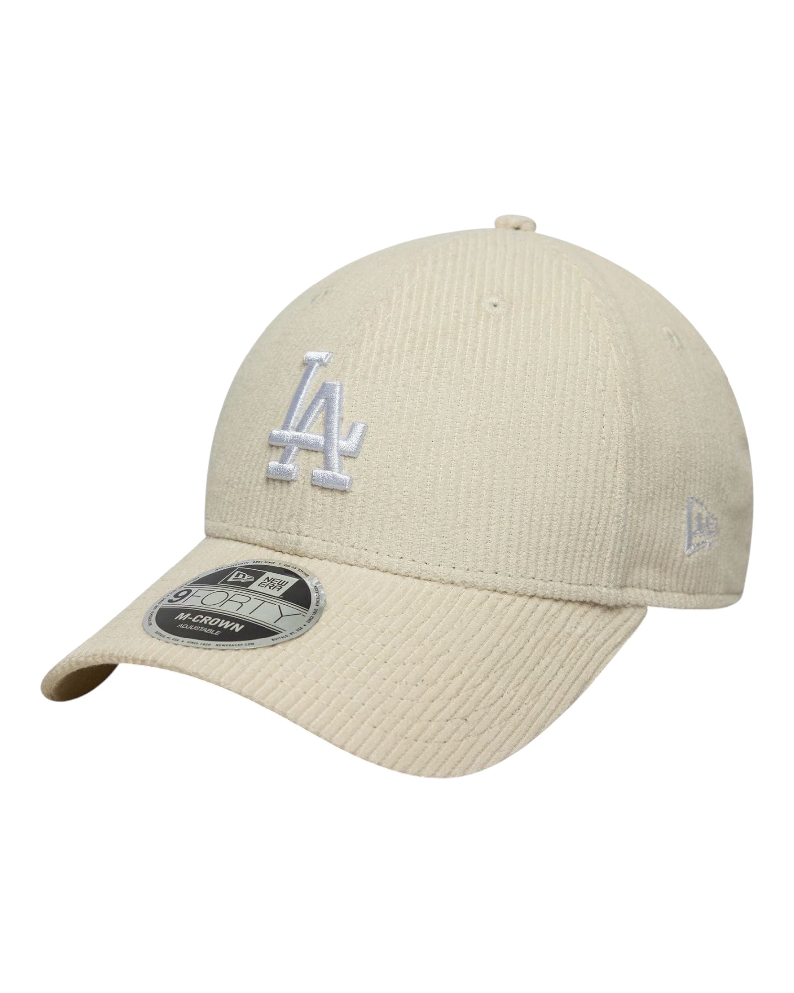 Cappello Con Visiera MLB Cord  New LA Dodgers Cream 9Forty 60691060 New Era