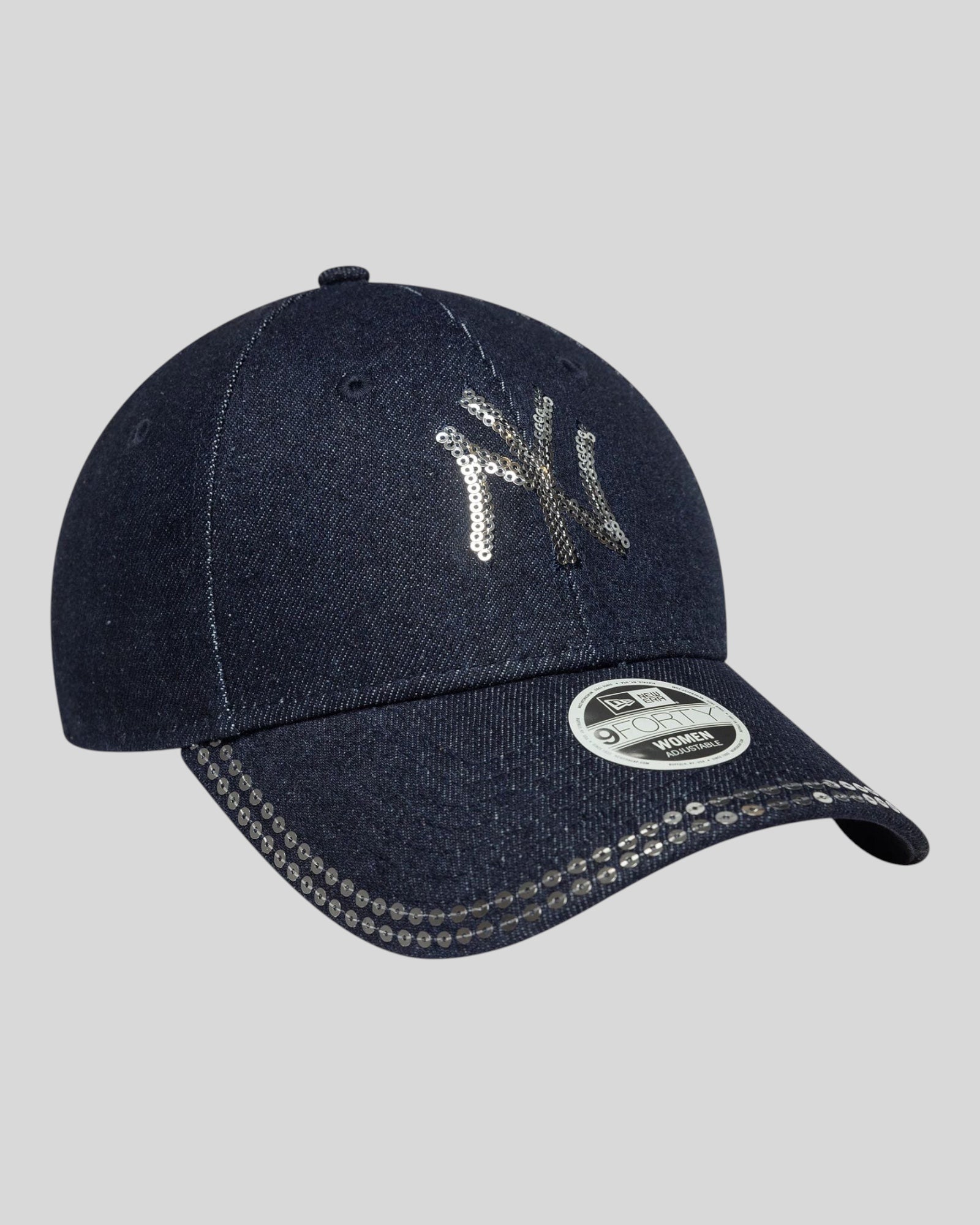 Cappello Con Visiera Pailettes New York Yankees 9Forty Blu Scuro 60758945 New Era