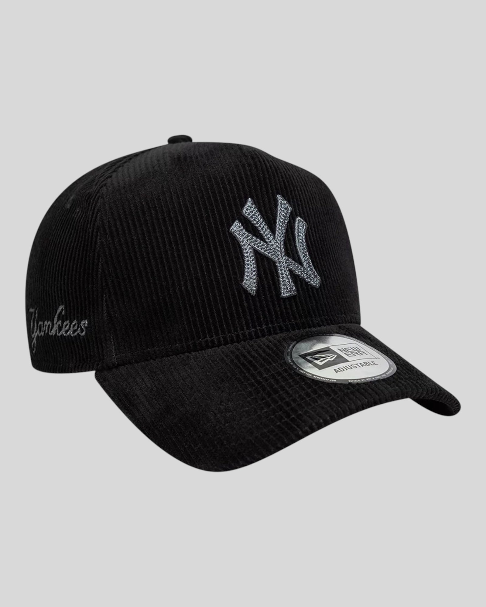Cappello Con Visiera E-Frame Corduroy New York Yankees 9Forty Nero 60759016 New Era