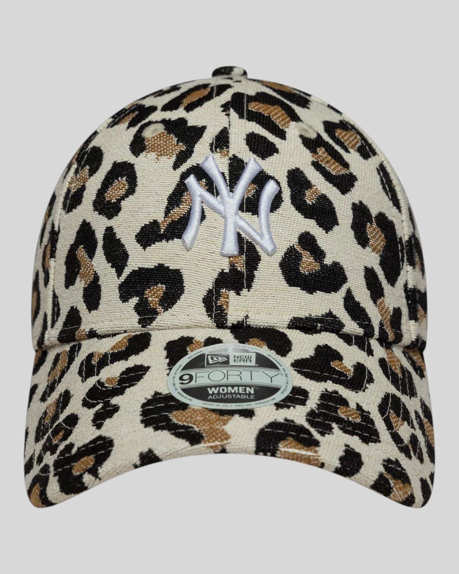 Cappello Con Visiera 9Forty New York Yankees MLB Leopard Midi Beige Chiaro Donna 60771750 New Era