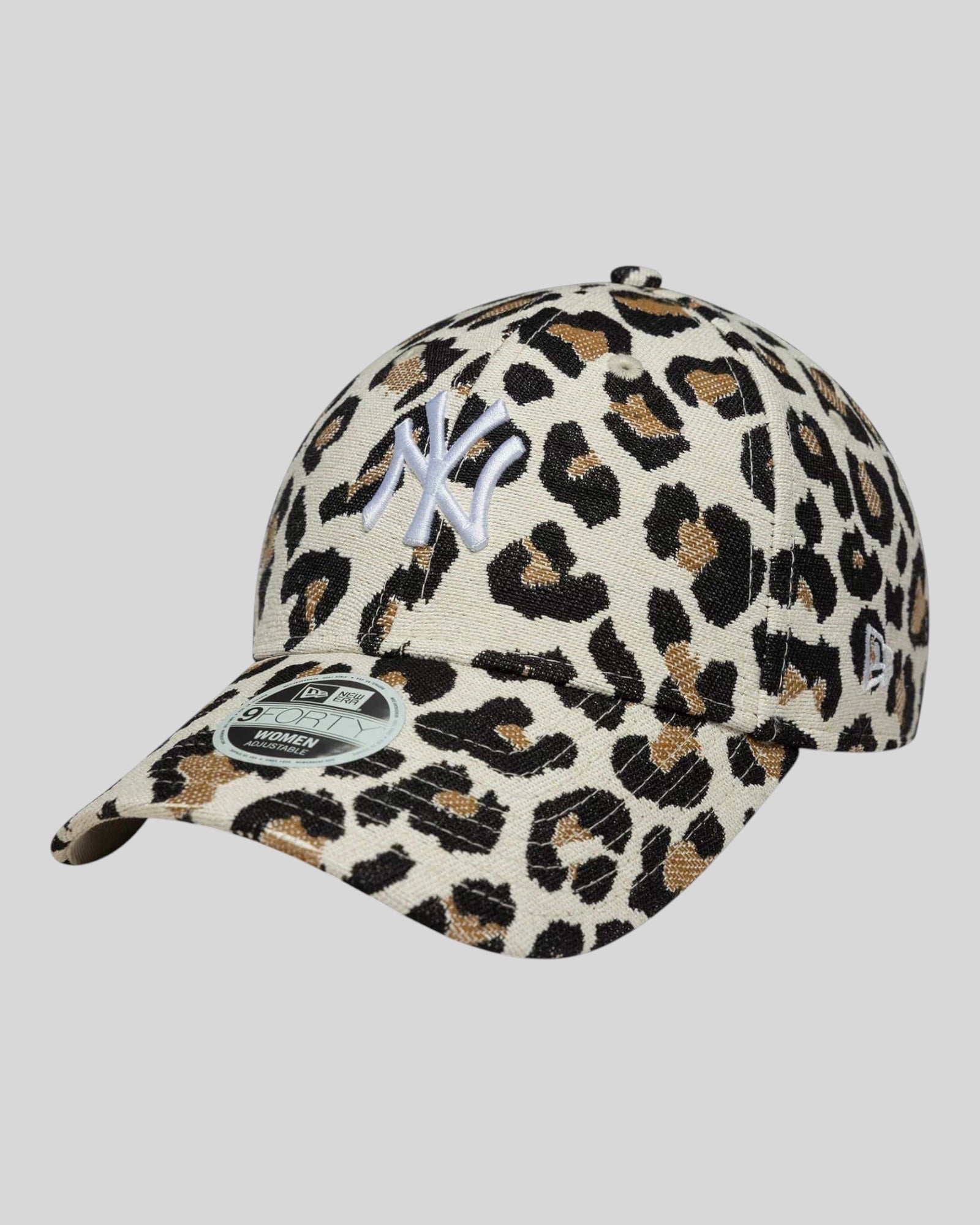 Cappello Con Visiera 9Forty New York Yankees MLB Leopard Midi Beige Chiaro Donna 60771750 New Era