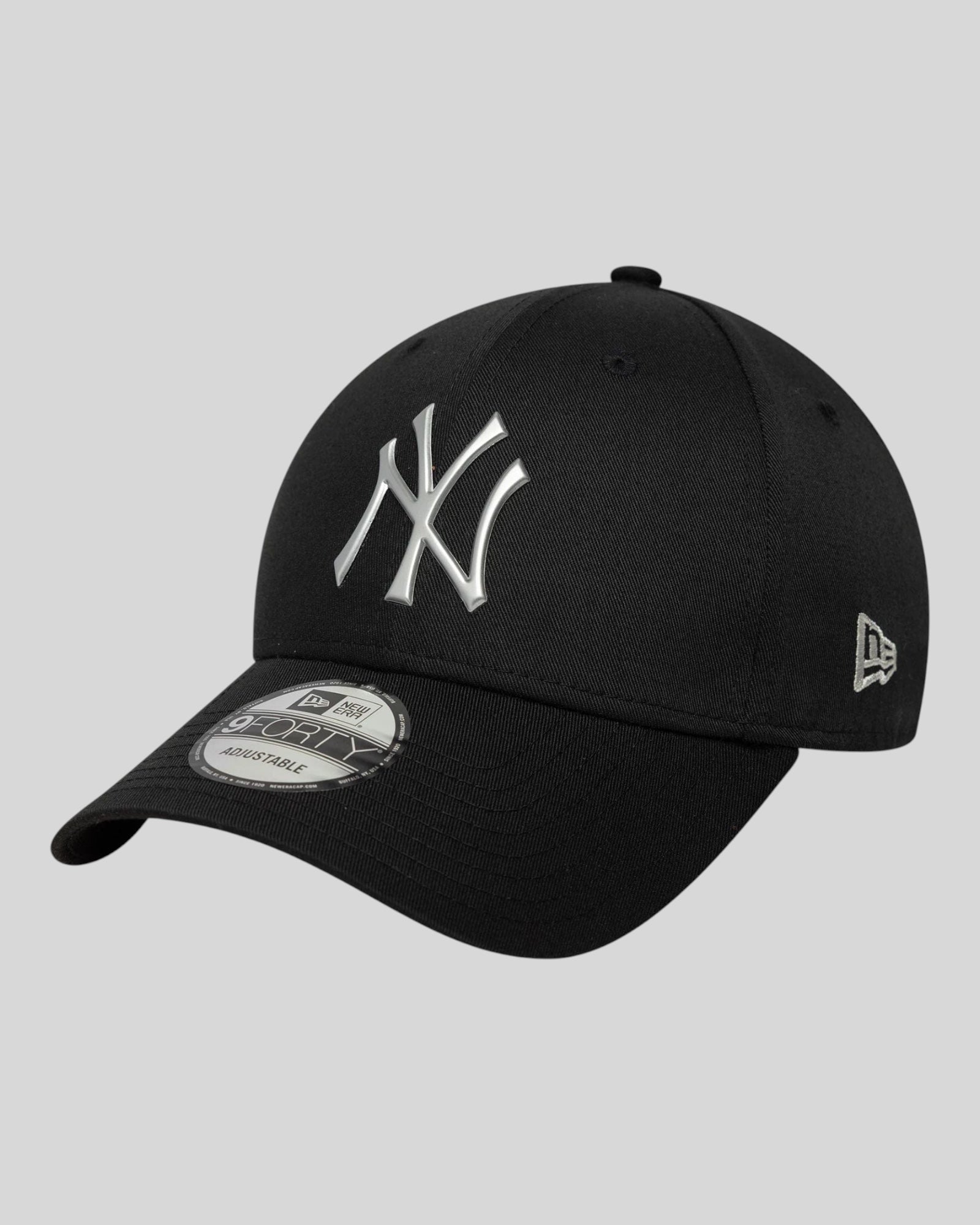 Cappello Con Visiera 9Forty New York Yankees MLB Metallic Nero 60771846 New Era