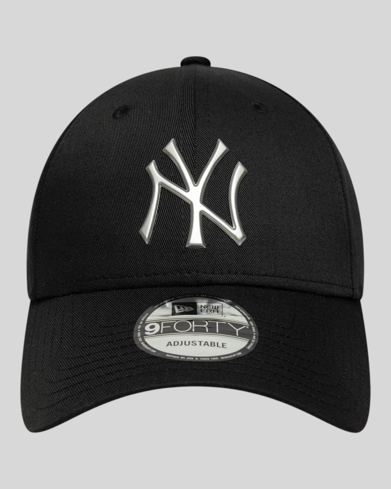 Cappello Con Visiera 9Forty New York Yankees MLB Metallic Nero 60771846 New Era