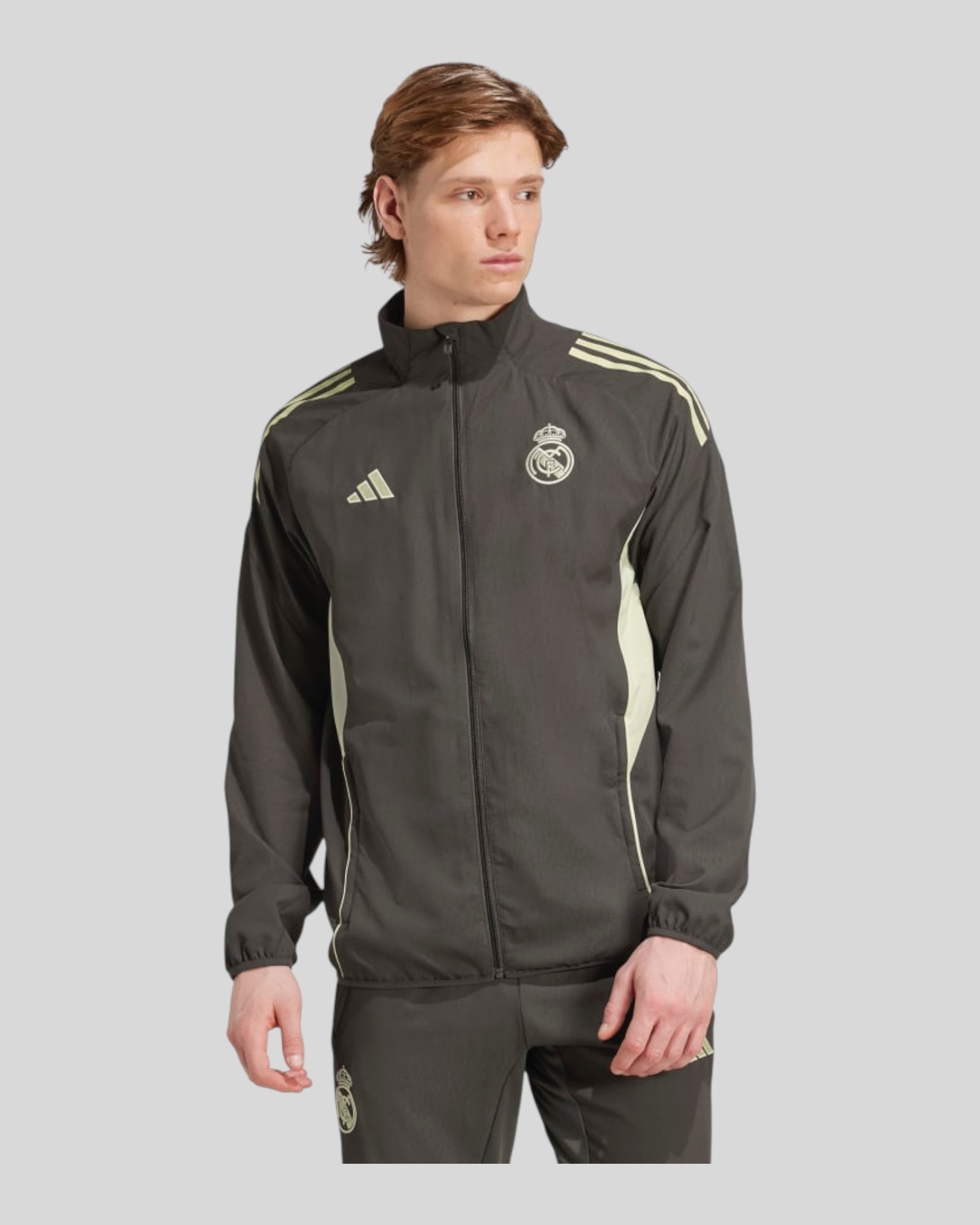 Tuta Completa Real Madrid Training Kit 2025-26 Verde Khaki Adidas Performance