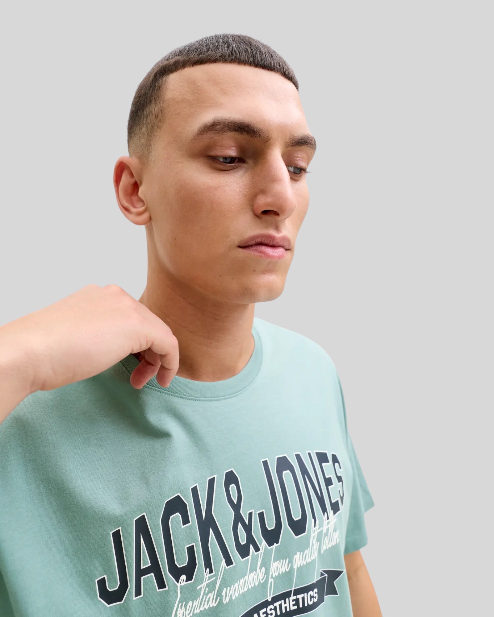 T-Shirt Jjelogo Tee ss 2 Cool Mineral Blue 12288016 Jack & Jones