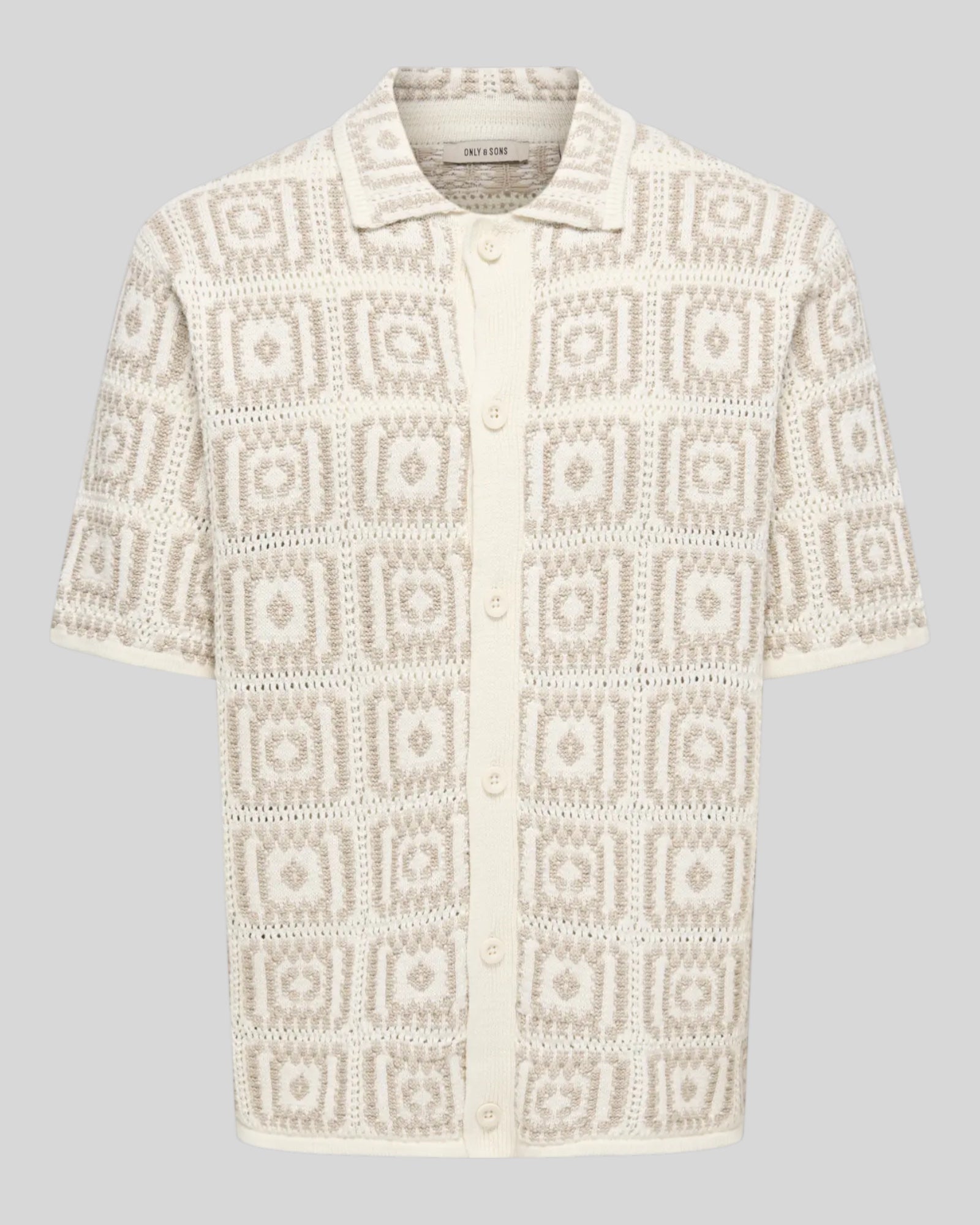 Camicia In Maglia Onsbart Relaxed Knit Egret/Silver 22033329 Only & Sons