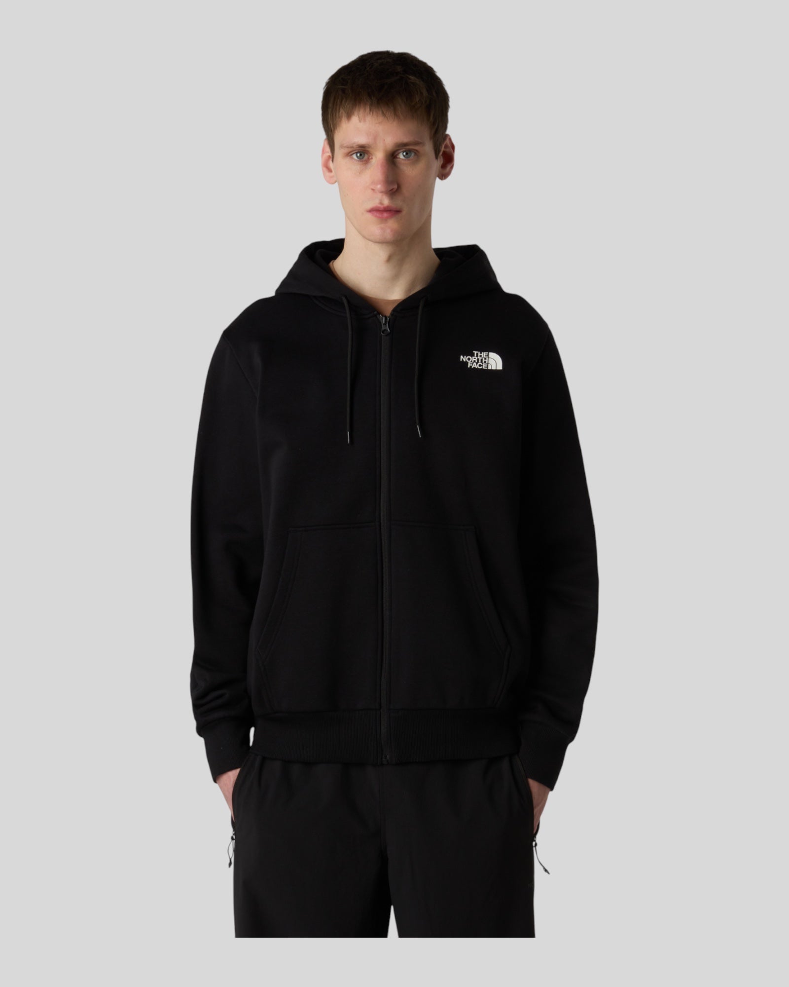 Felpa Con Zip E Cappuccio M Simple Dome Full Nero NF0A89FDJK31 The North Face