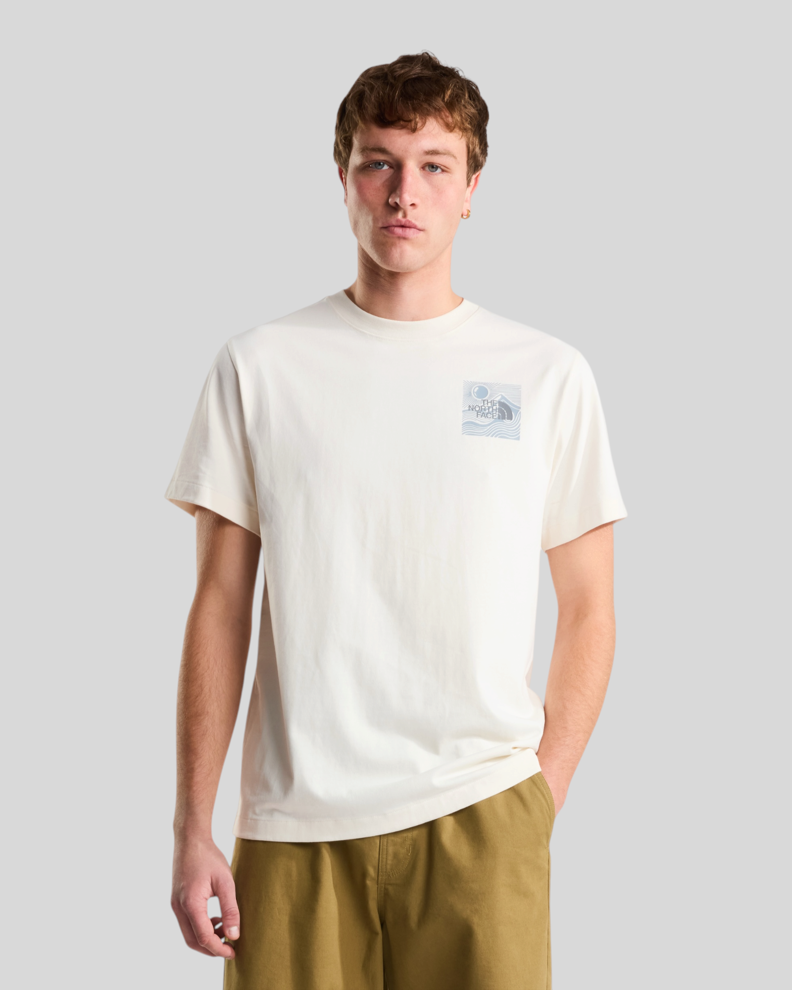 T-Shirt Mountain Escape Relaxed Graphic Tee White Dune NF0A8GB1QLI The North Face