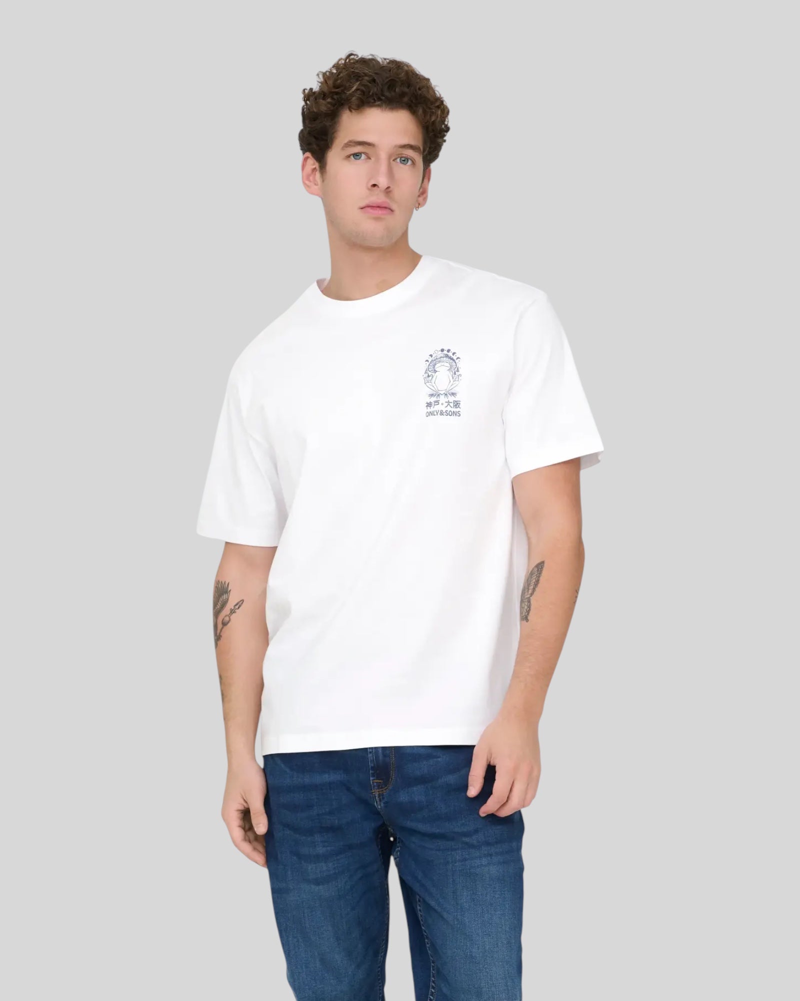 T-Shirt Onsfred Life Relaxed Tee Print Bianca 22038836 Only & Sons