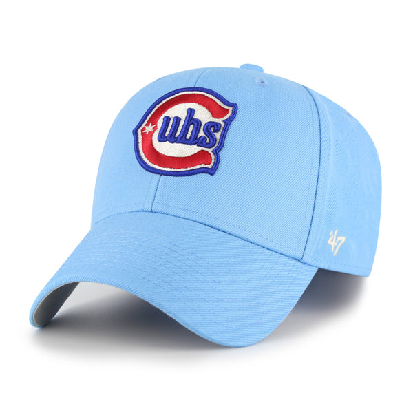 Cappello Con Visiera 47 Brand Chicago Cubs MVP Columbia Blue B-MVP05WBV-CO-COLUMBIA