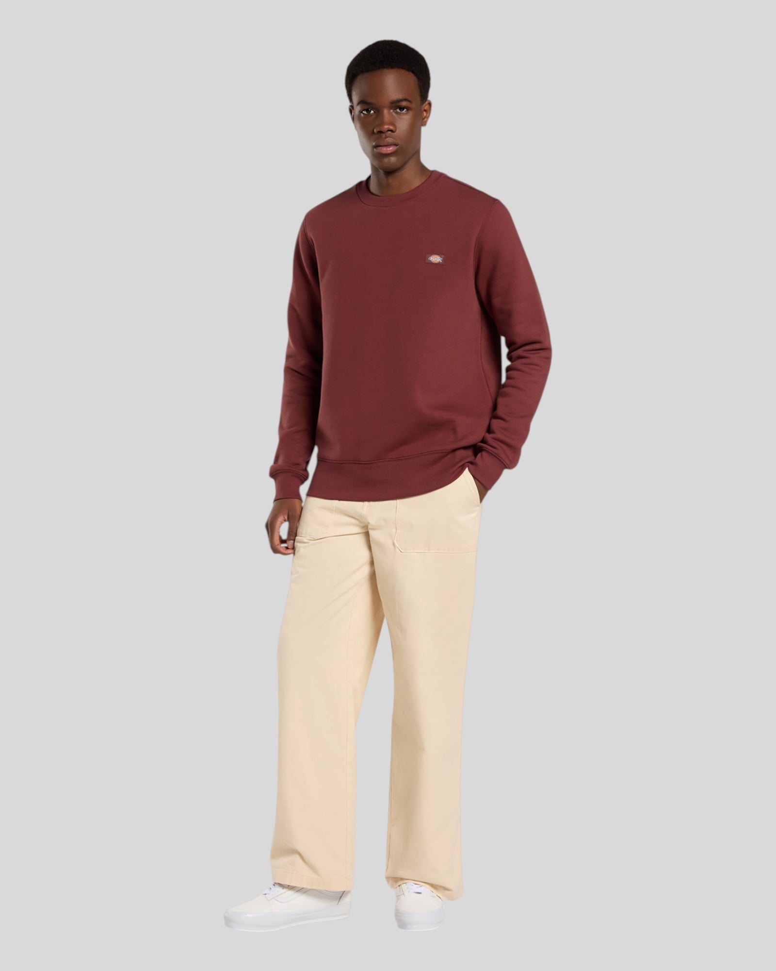 Felpa Girocollo Oakport Sweatshirt Rosso Mattone DK0A4XCEL161 Dickies