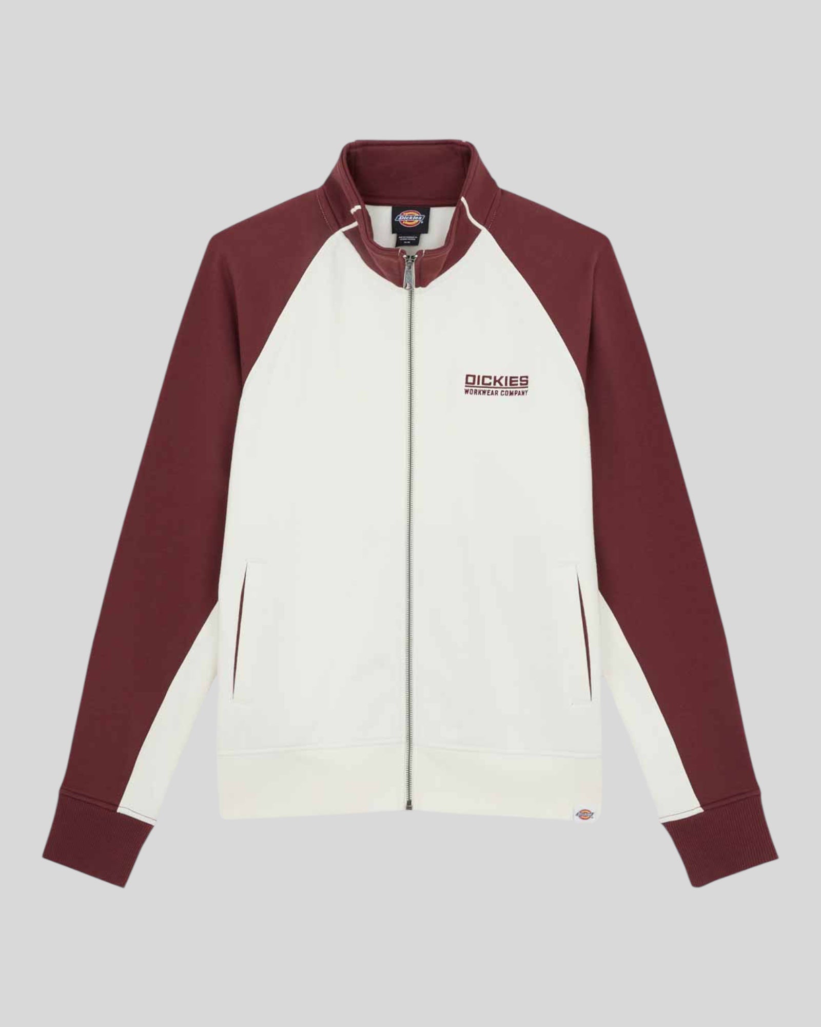 Felpa Con Zip Bolivar FT Sweatshirt Bianco-Bordeaux DK0A87NTL161 Dickies