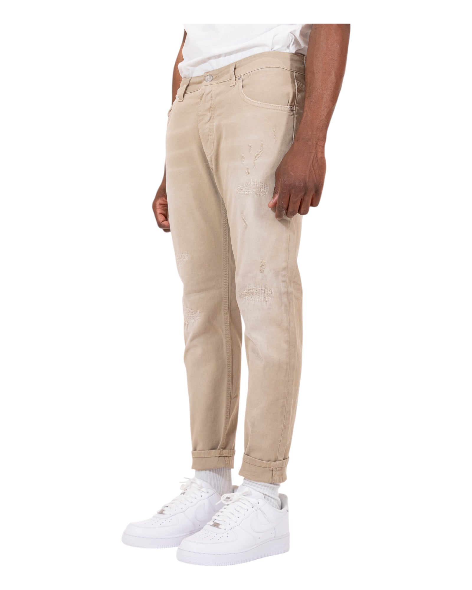 Jeans 5 Tasche Drill Ada Beige Soldier