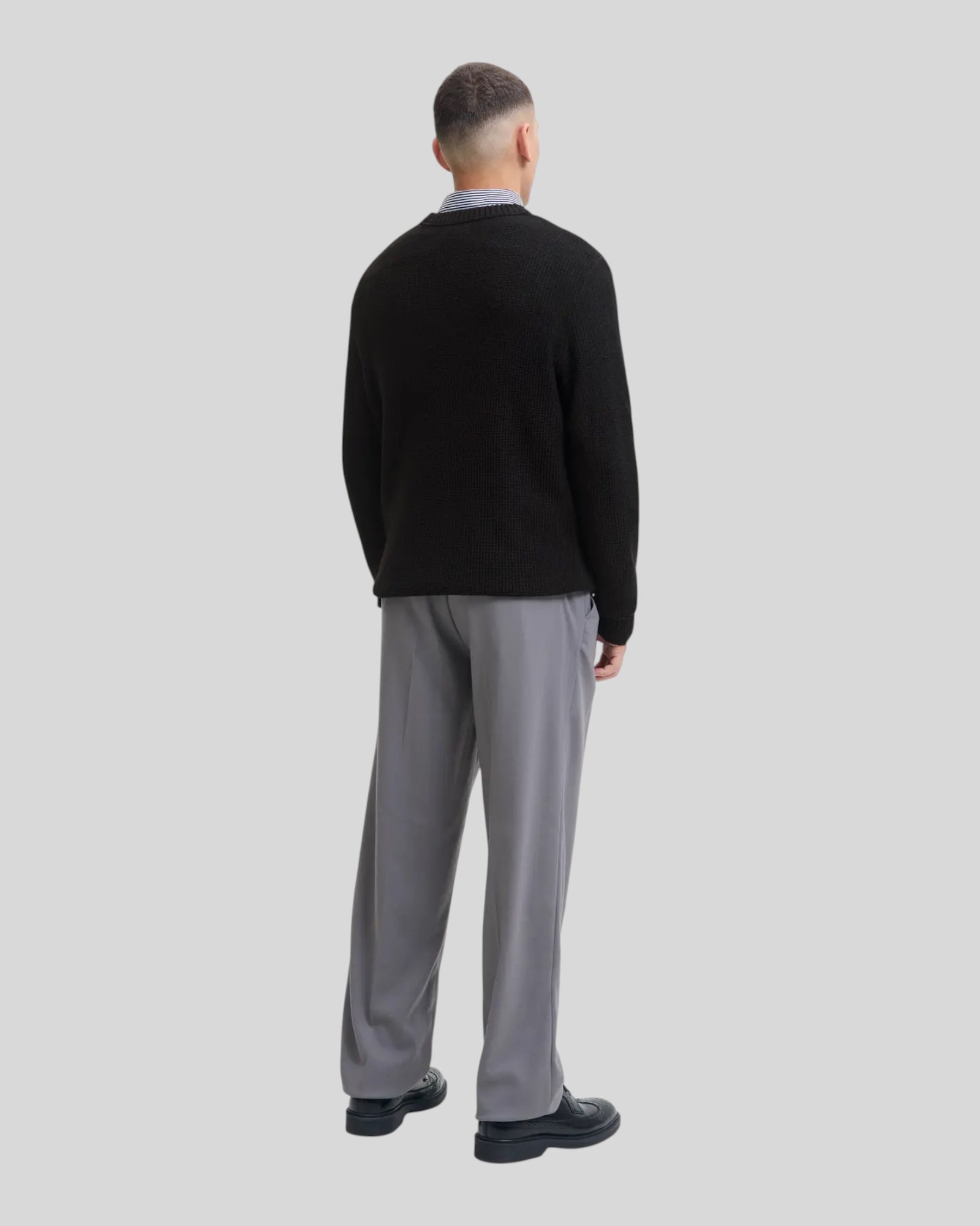 Maglione Girocollo Jjroy Knit Crew Neck Nero 12279278 Jack & Jones