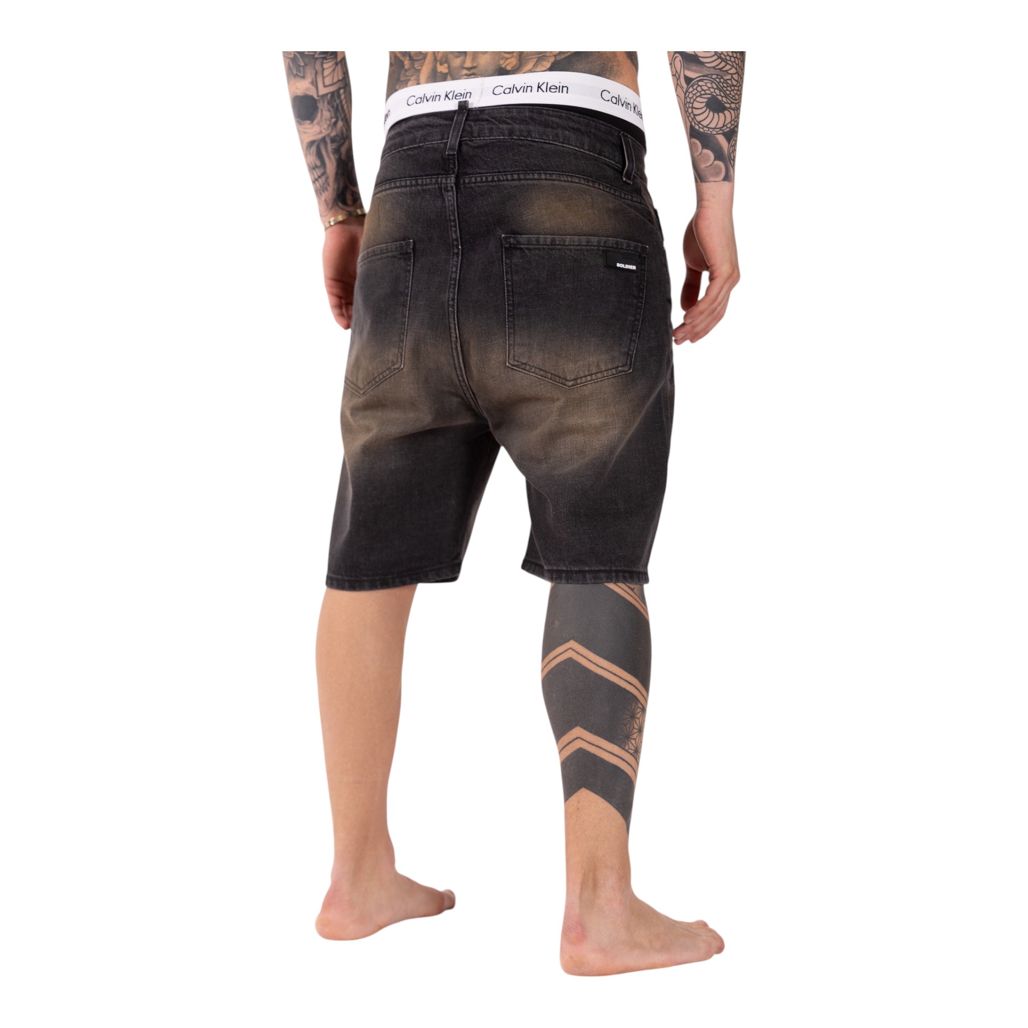 Short Denim Enzom 080N Sabbiato Soldier